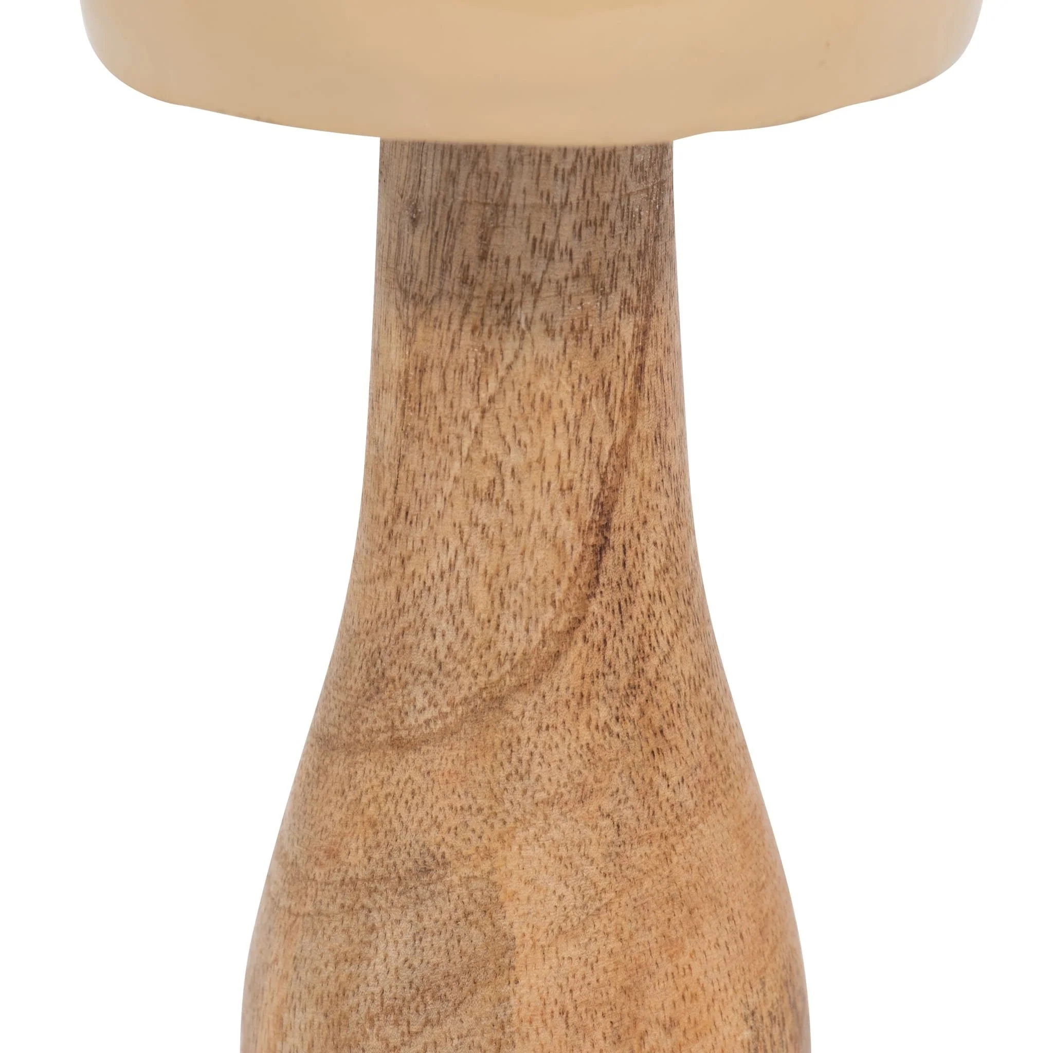 Wood, 8" Coned Mushroom, Ivory - Image 3