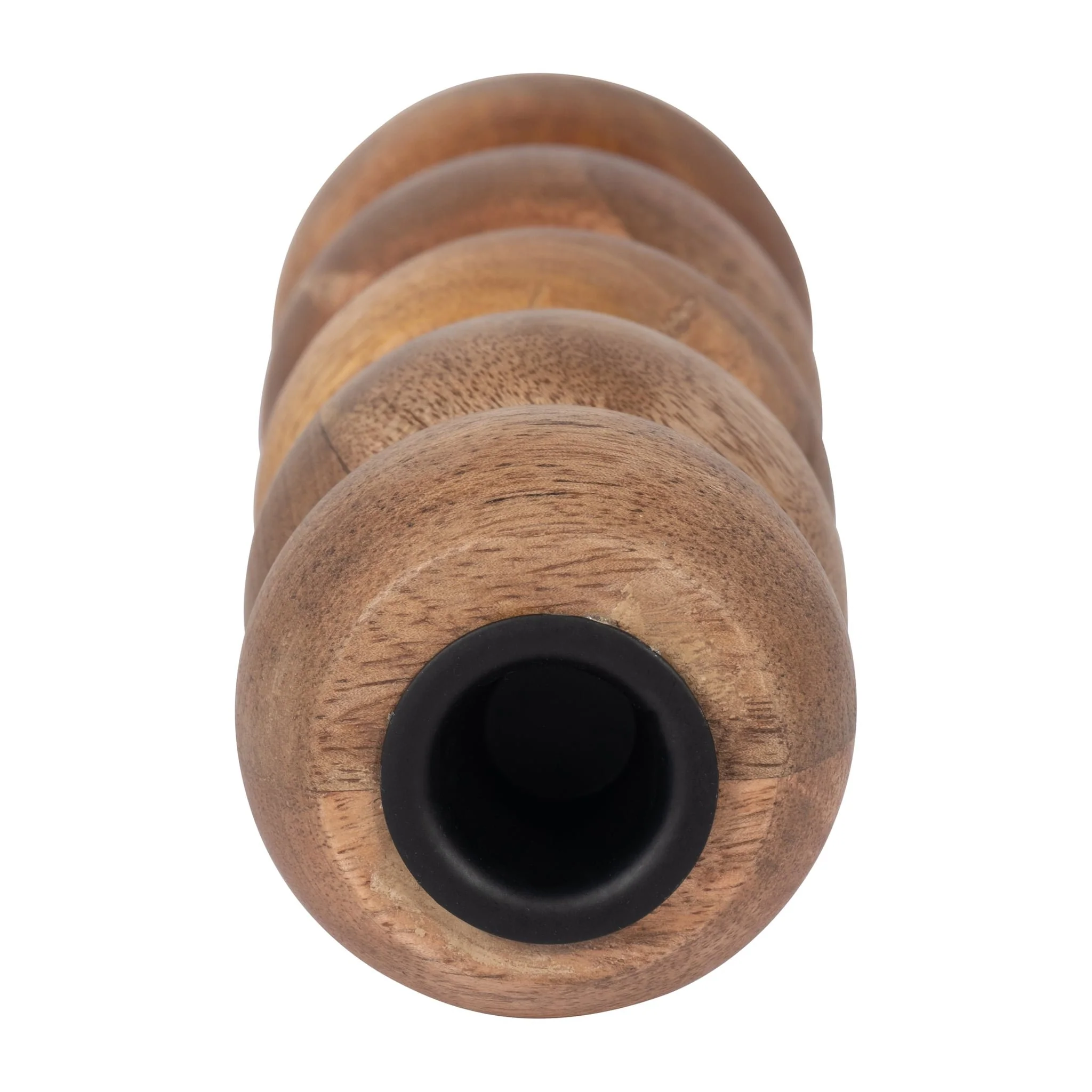 Wood, 8" Ribbed Votive Holder, Natural - Image 5