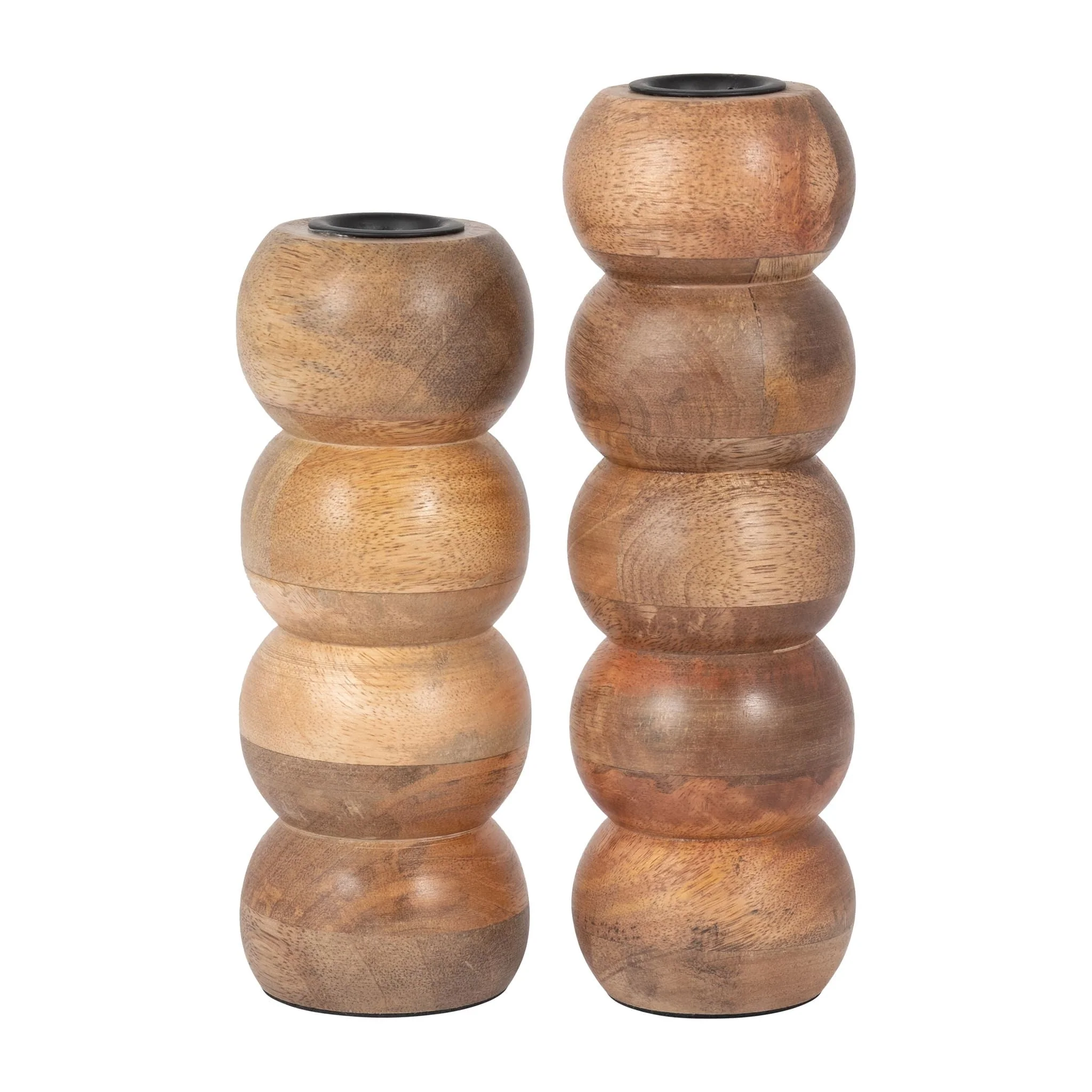 Wood, 8" Ribbed Votive Holder, Natural - Image 7
