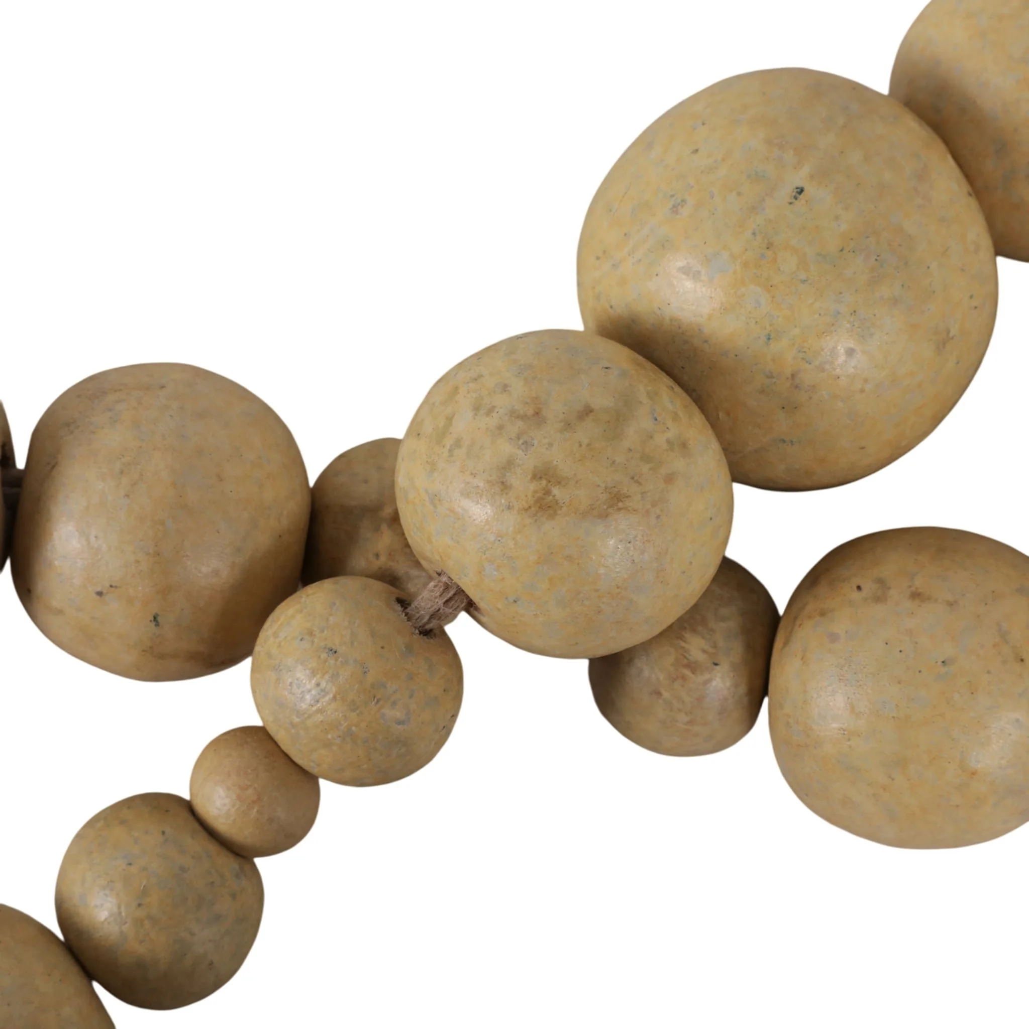 Wood, 84x2 Stonewash Bead Garland, Ivory - Image 7