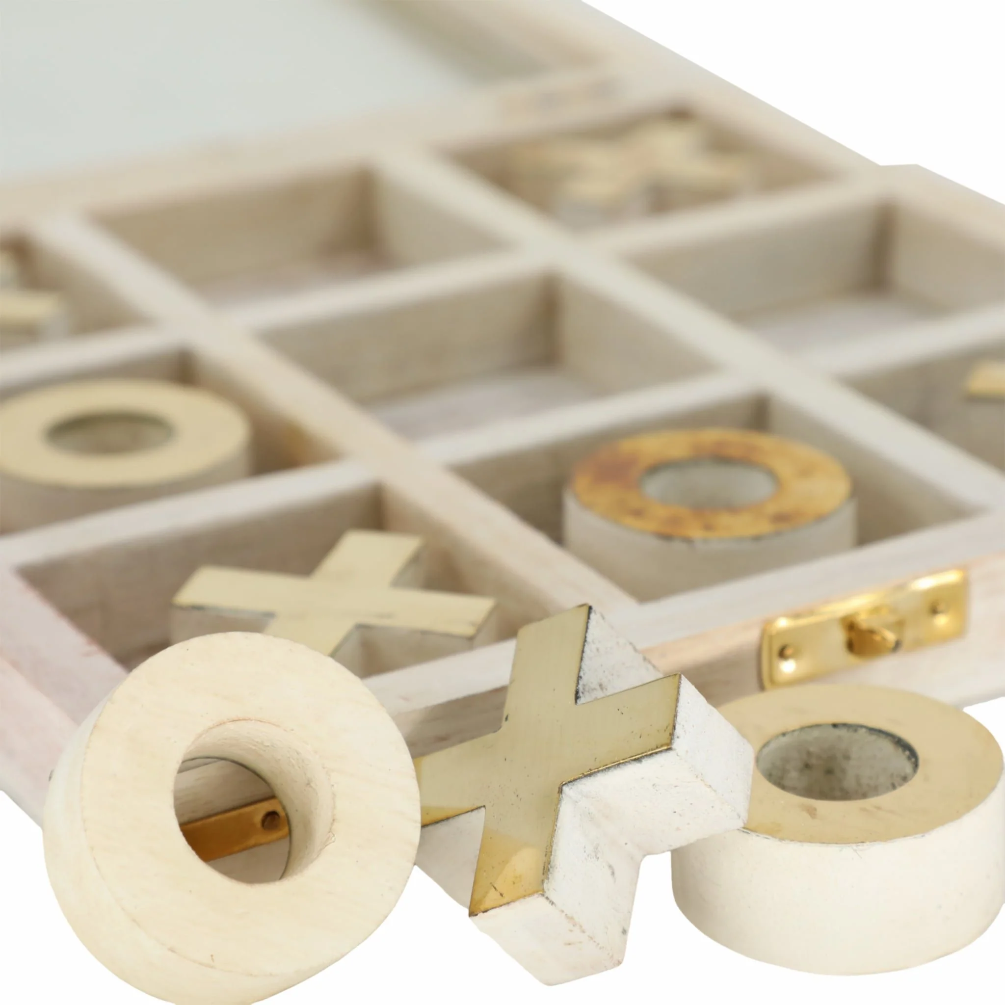 Wood 8x8 Tic Tac Toe, White - Image 5