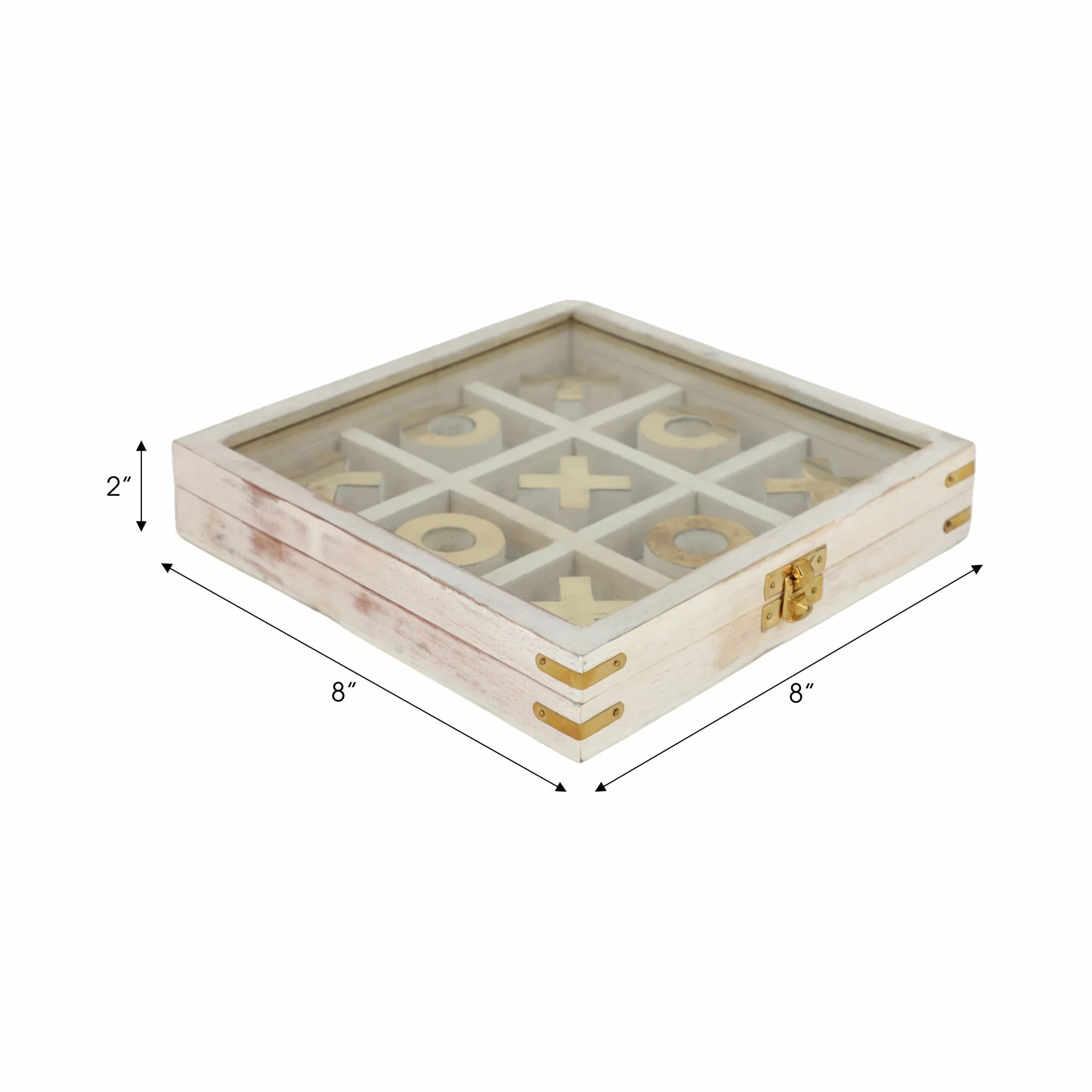 Wood 8x8 Tic Tac Toe, White - Image 8
