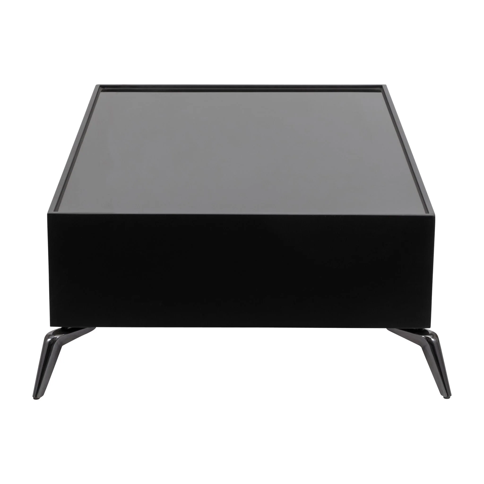 Wood/glass, 47x16" Coffee Table, Blk, Kd - Image 3