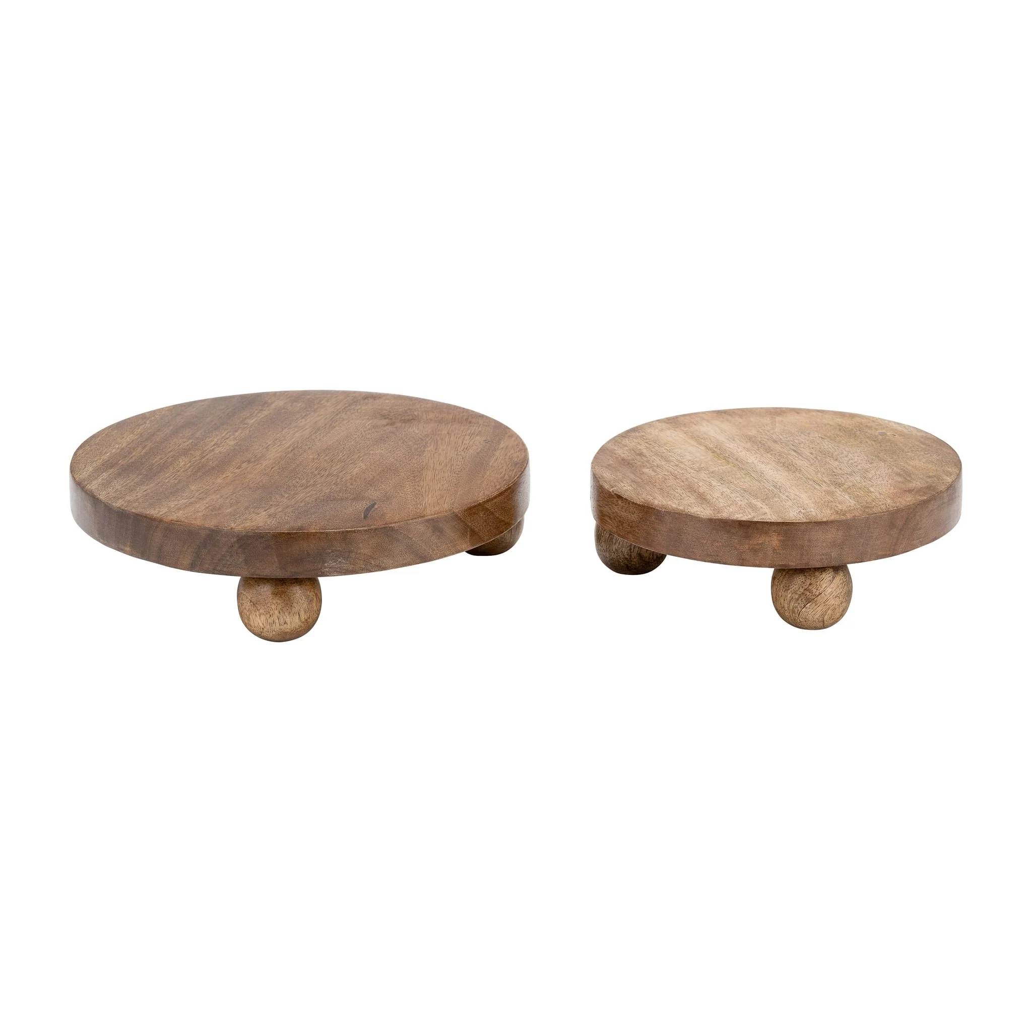 Wood, S/2 8/10"d  Round Risers, Natural - Image 2