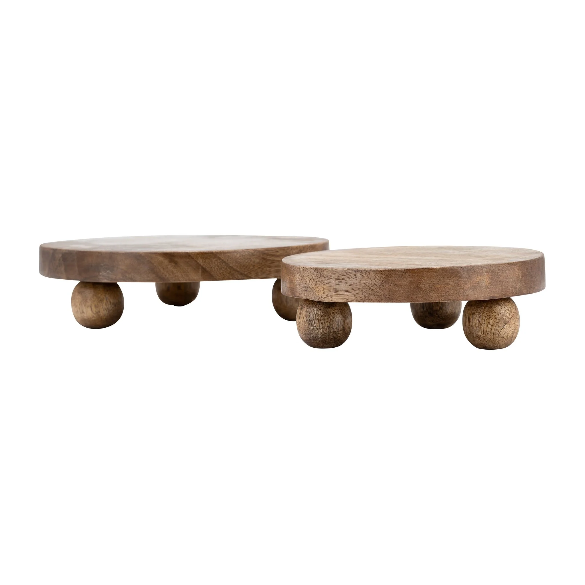 Wood, S/2 8/10"d  Round Risers, Natural - Image 3