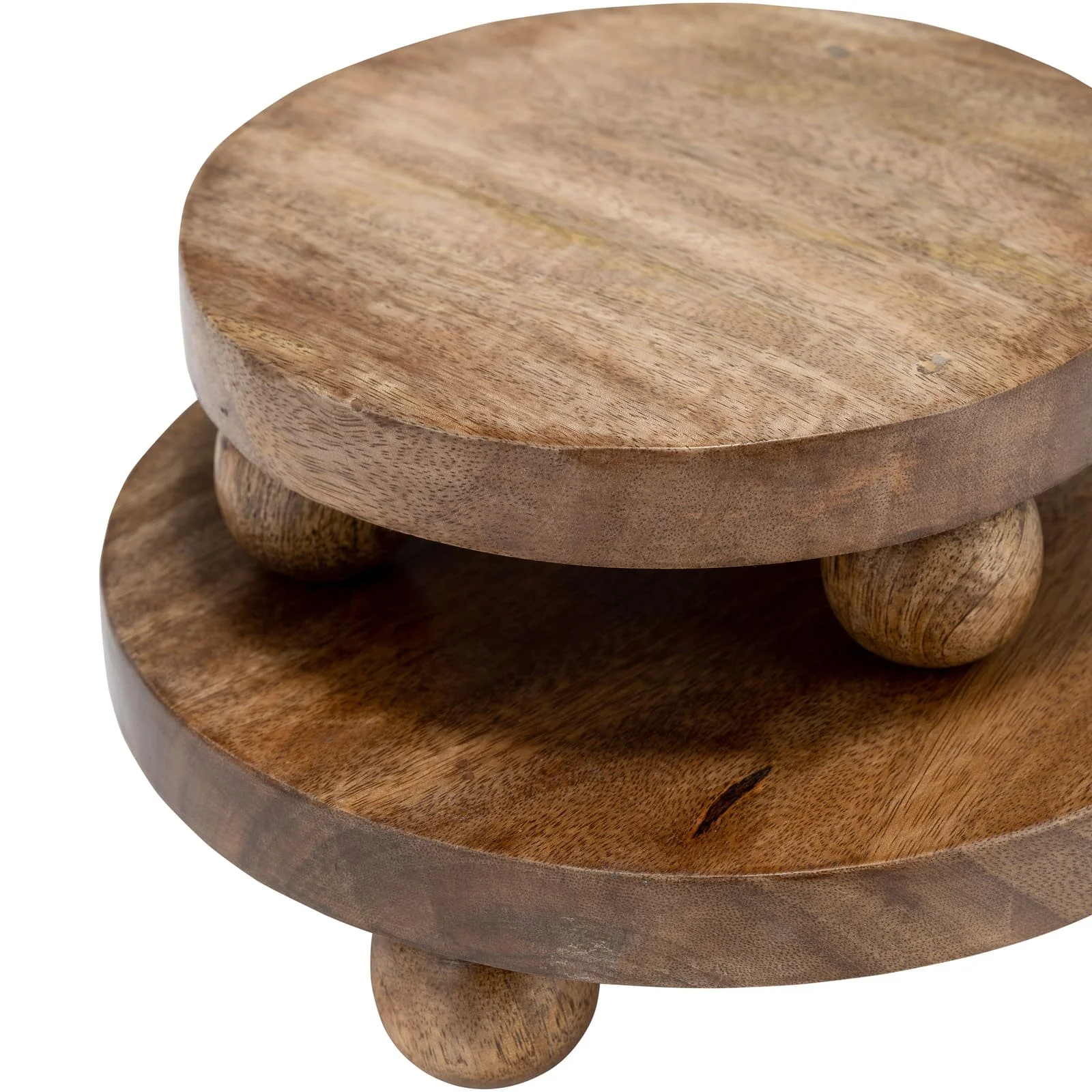 Wood, S/2 8/10"d  Round Risers, Natural - Image 6
