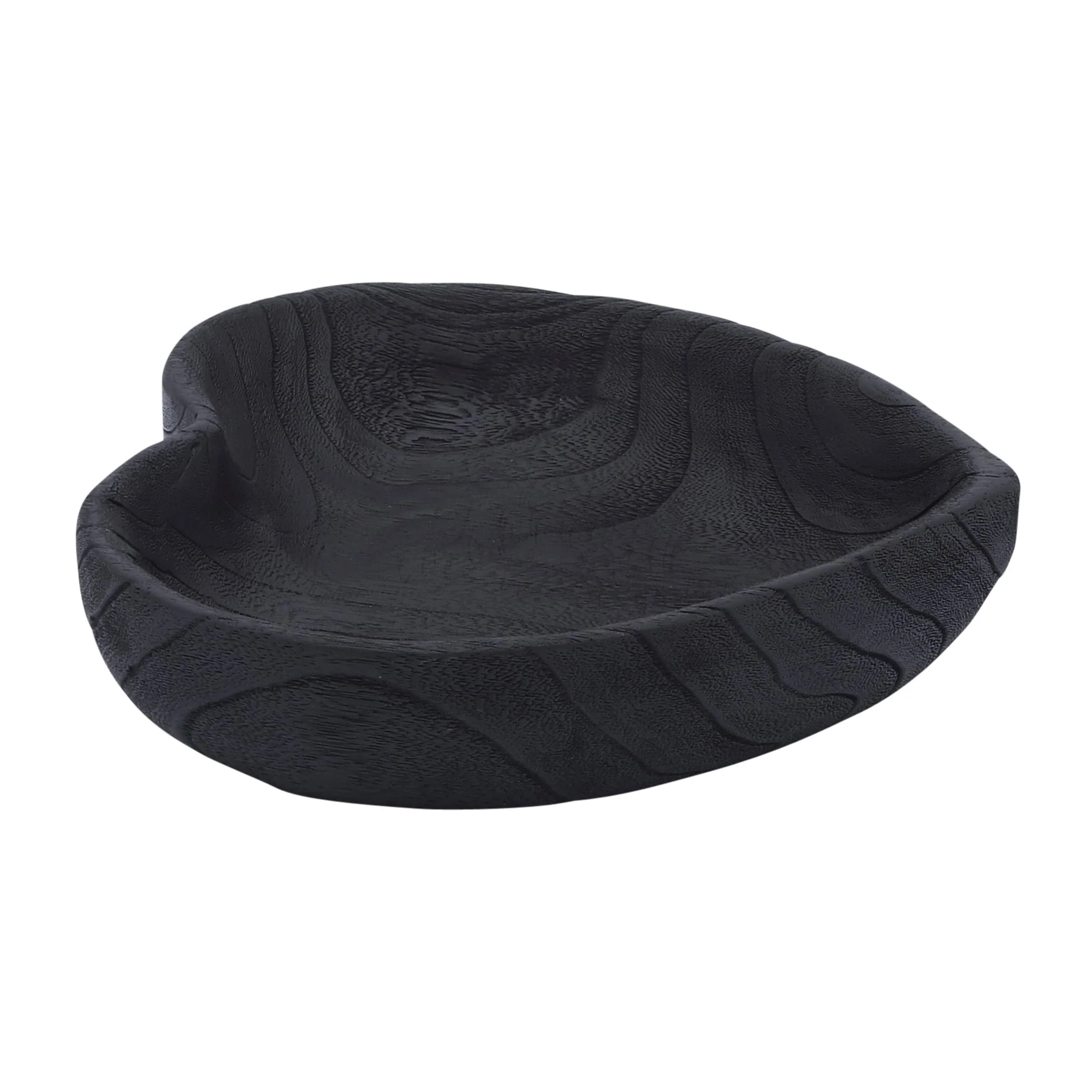 Wood, S/2 9/10" Heart Bowls, Black - Image 5