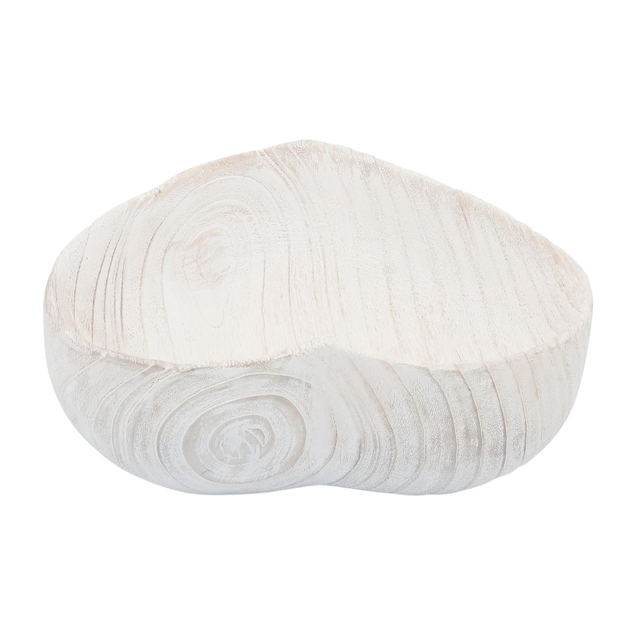 Wood, S/2 9/10" Heart Bowls, White - Image 6