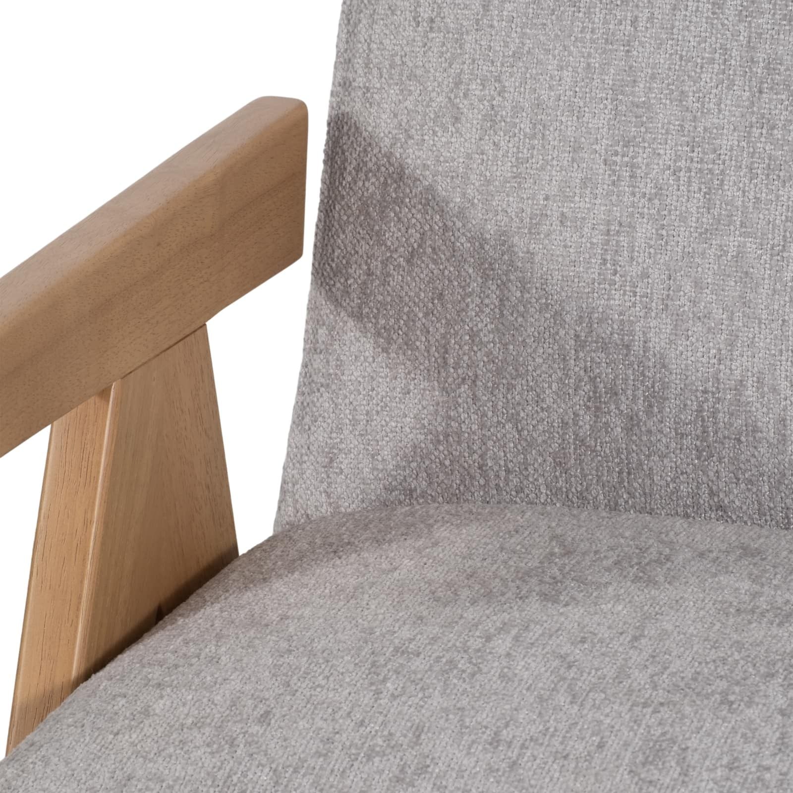 Wood - Scandinavian Accent Chair, Gray - Image 5