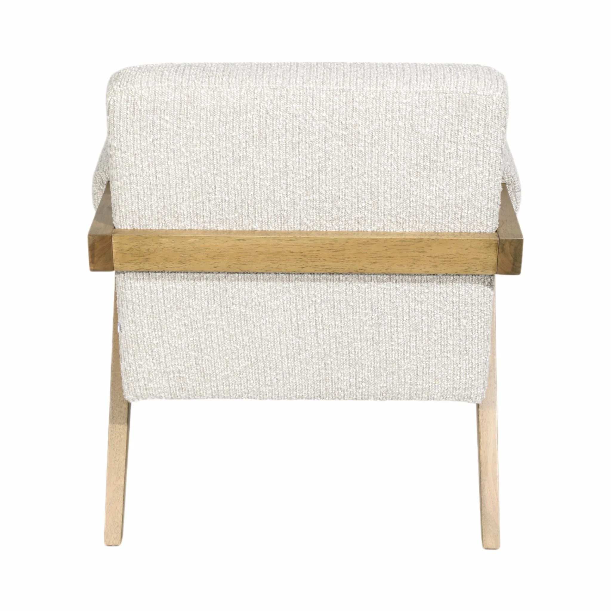 Wood, Scandinavian Accent Chair, Ivory - Image 4