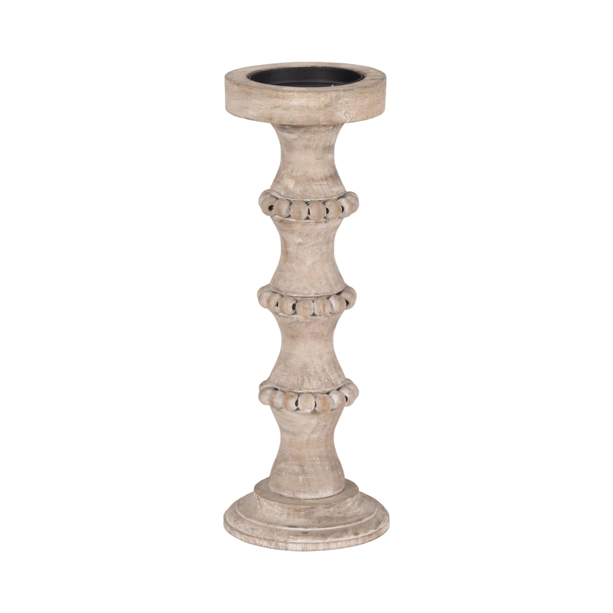 Wooden 14" Antique Style Candle Holder - Image 3