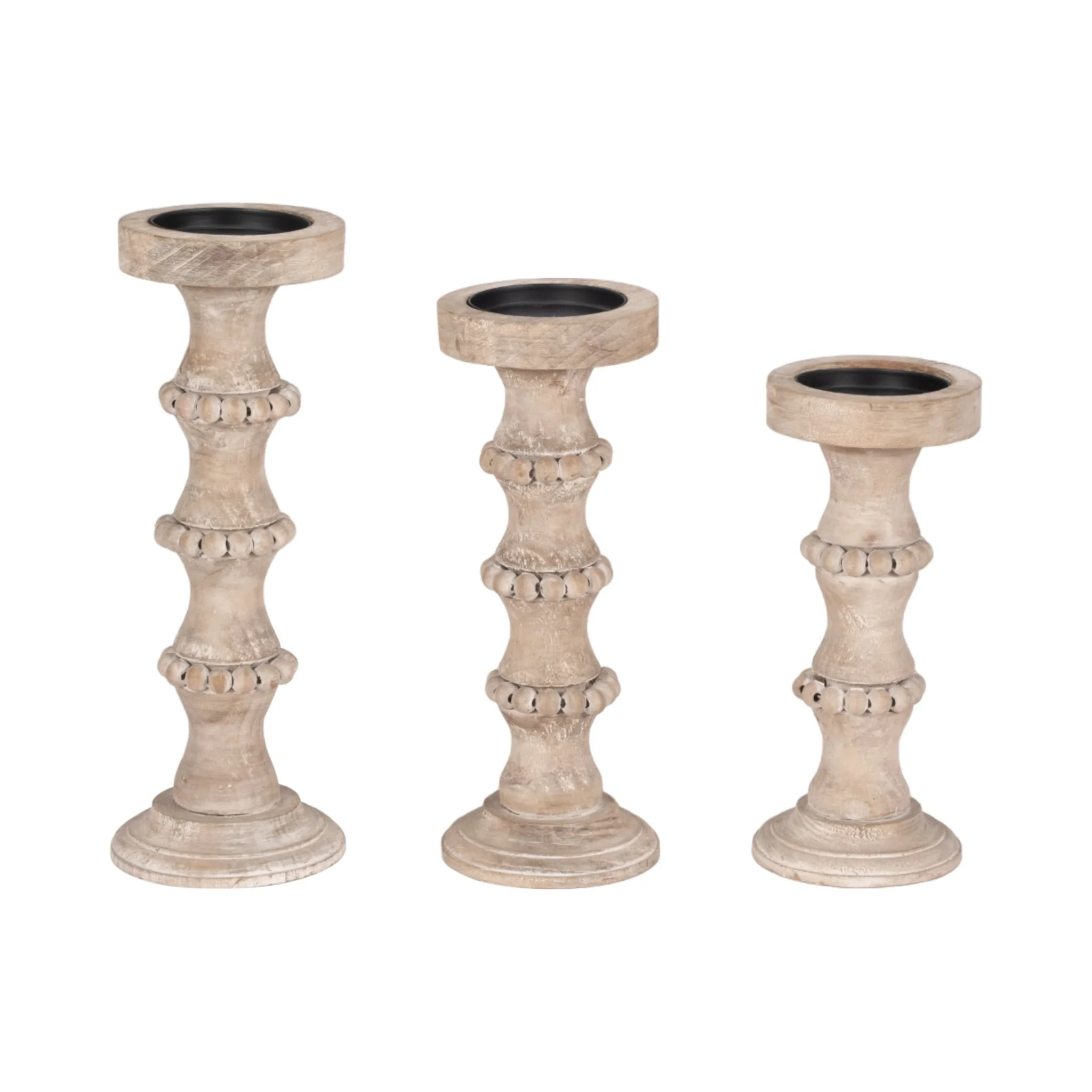 Wooden 14" Antique Style Candle Holder - Image 7
