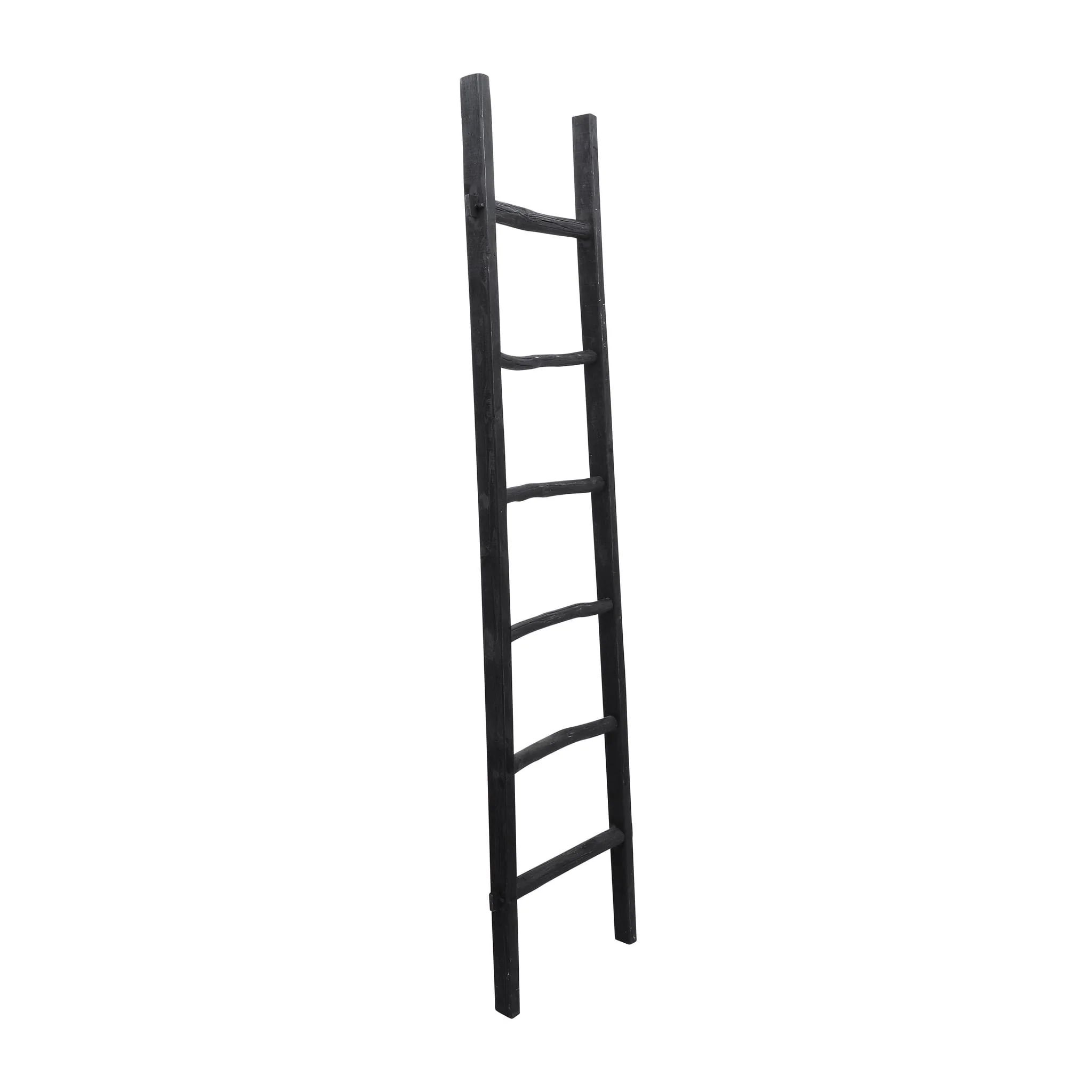 Wooden , Decorative 76" Ladder, Black - Image 3