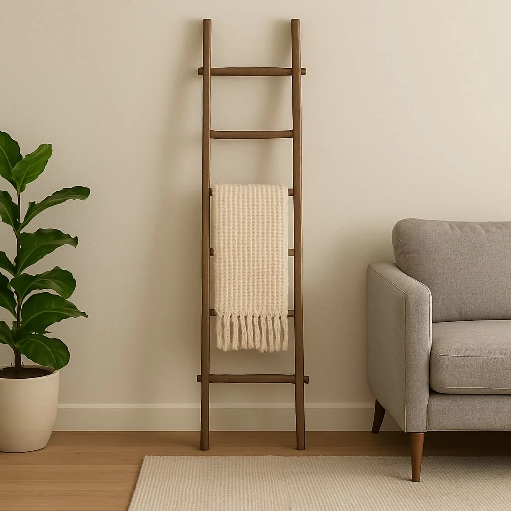 Wooden Decorative 76" Ladder,brown - Image 11