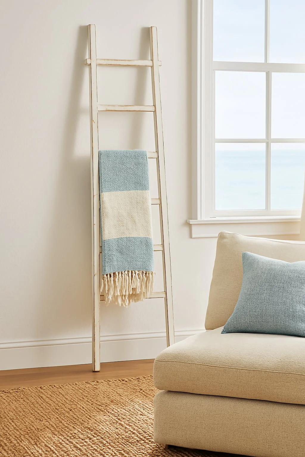 Wooden , Decorative 76" Ladder, White - Image 10