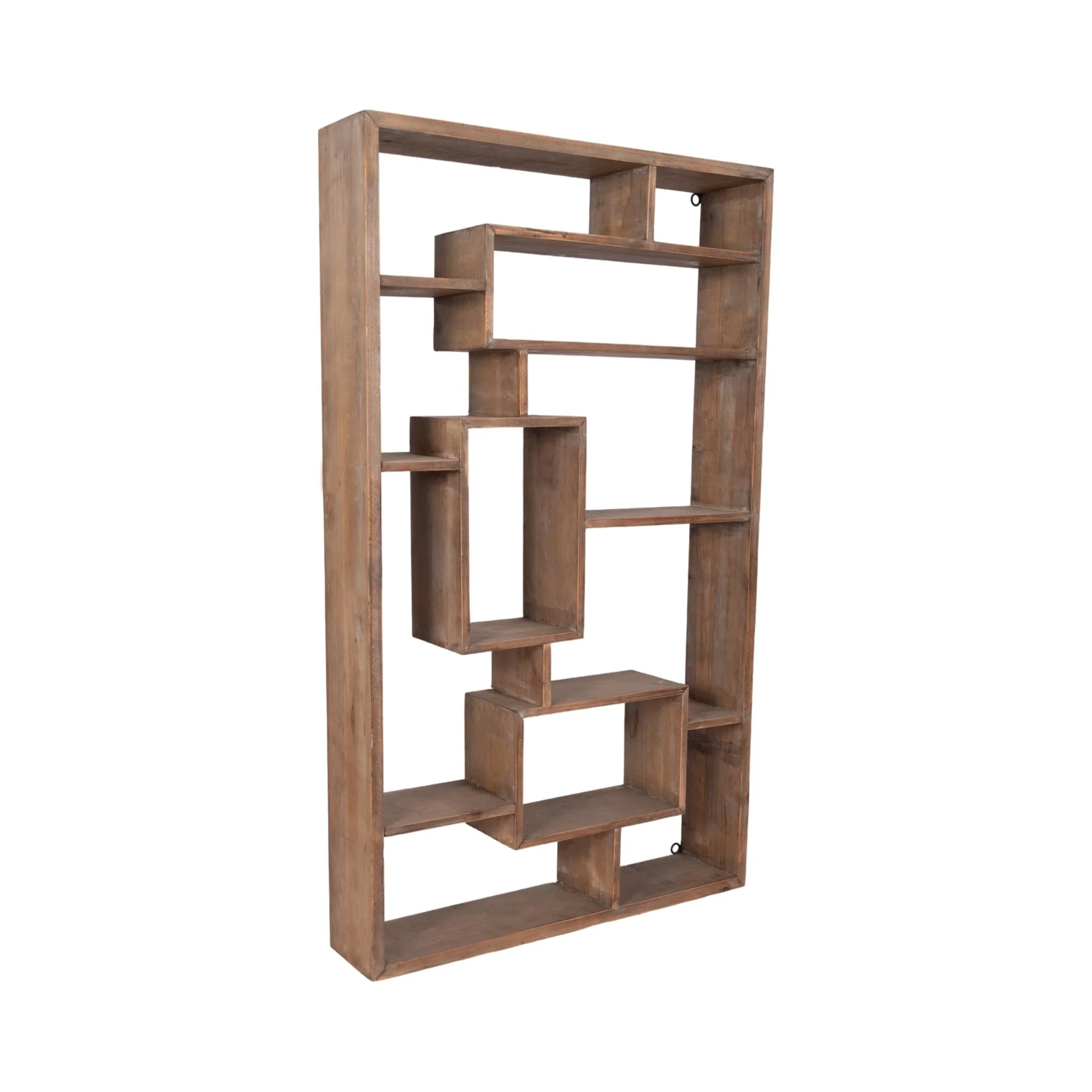 Wooden Multi-tier Wall Shelf, Brown - Image 3