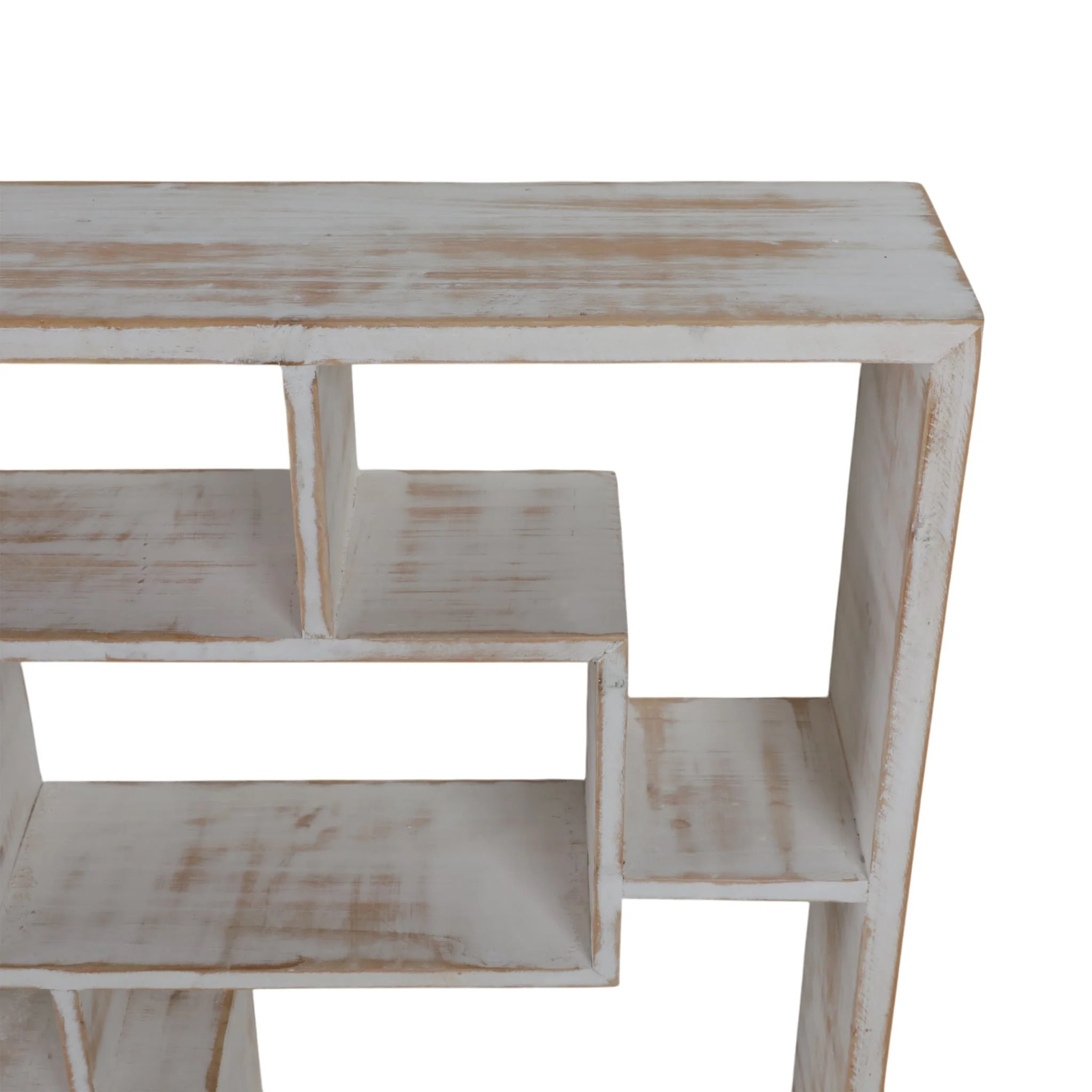 Wooden Multi-tier Wall Shelf, Whitewash - Image 6