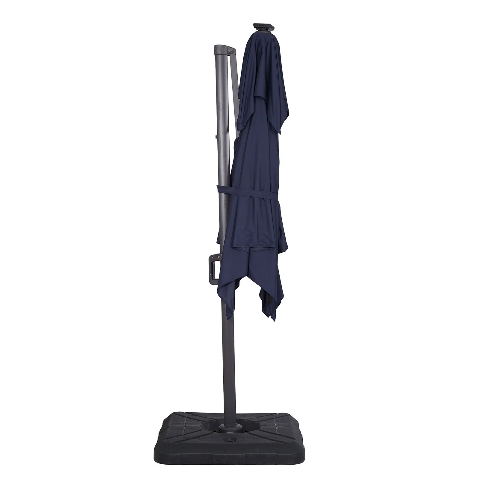 Xico 8' SQ Umbrella, Double Top, LED Light + Control, Navy + Base - Image 3