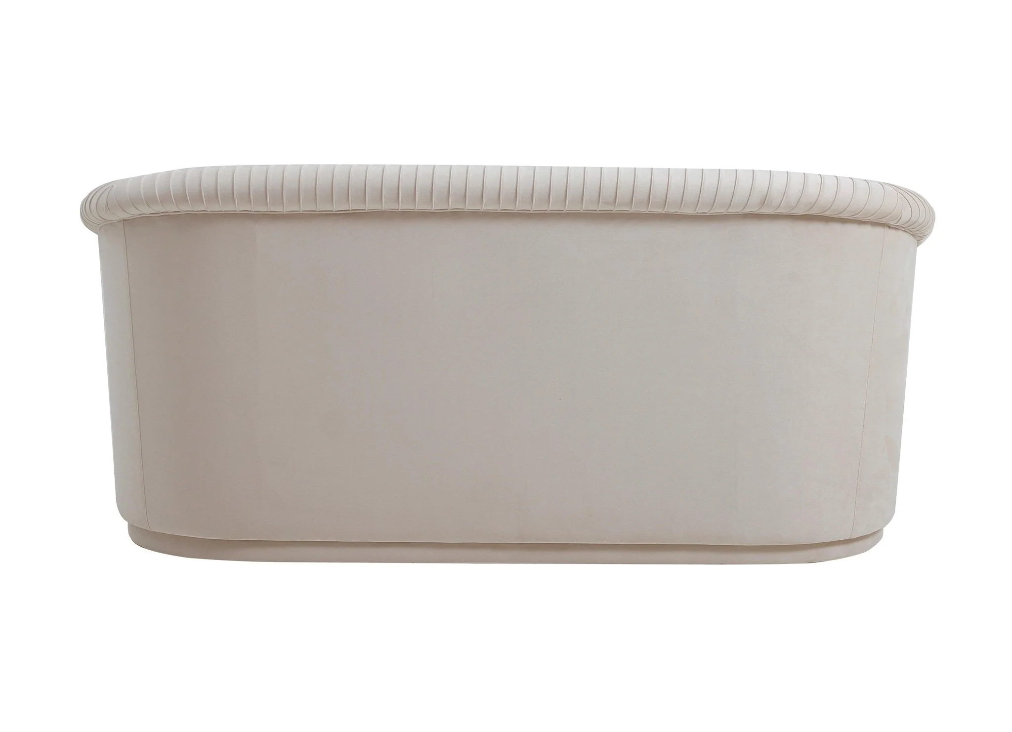 Yara Pleated Beige Velvet Loveseat - Image 4