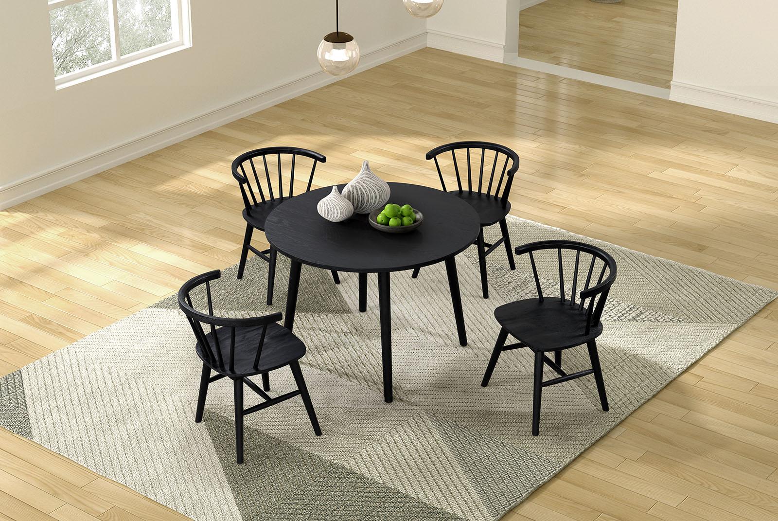 Yate 5 Pc. Dining Set, Black - Image 2
