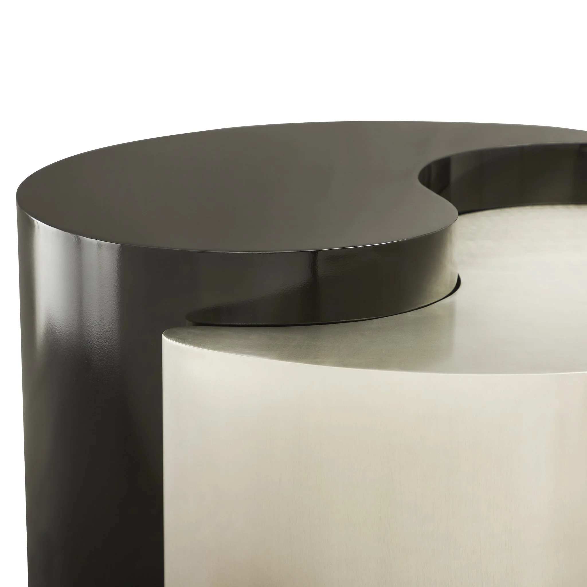 Ying Yang  Coffee Table in Black & Silver - Image 6