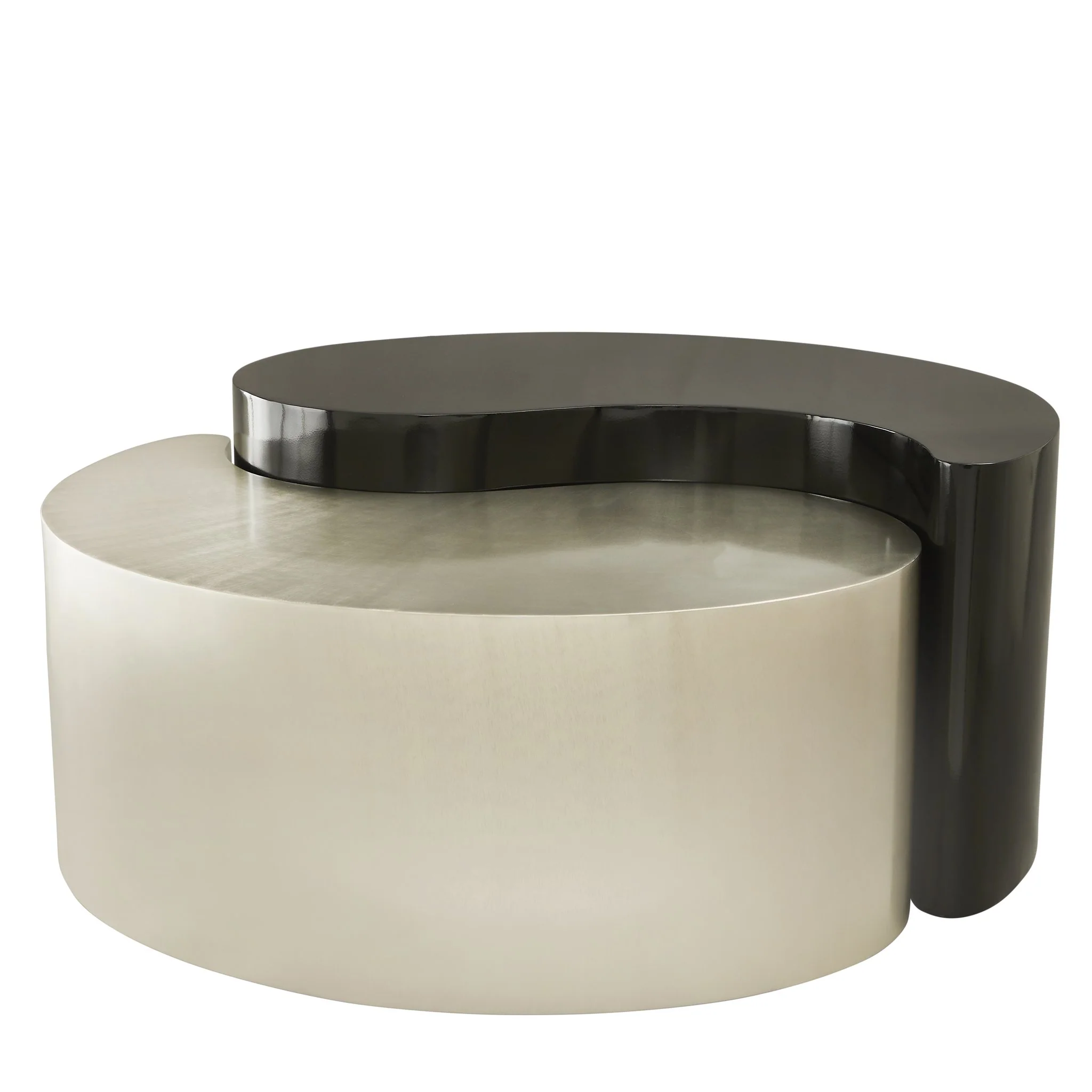 Ying Yang  Coffee Table in Black & Silver - Image 7