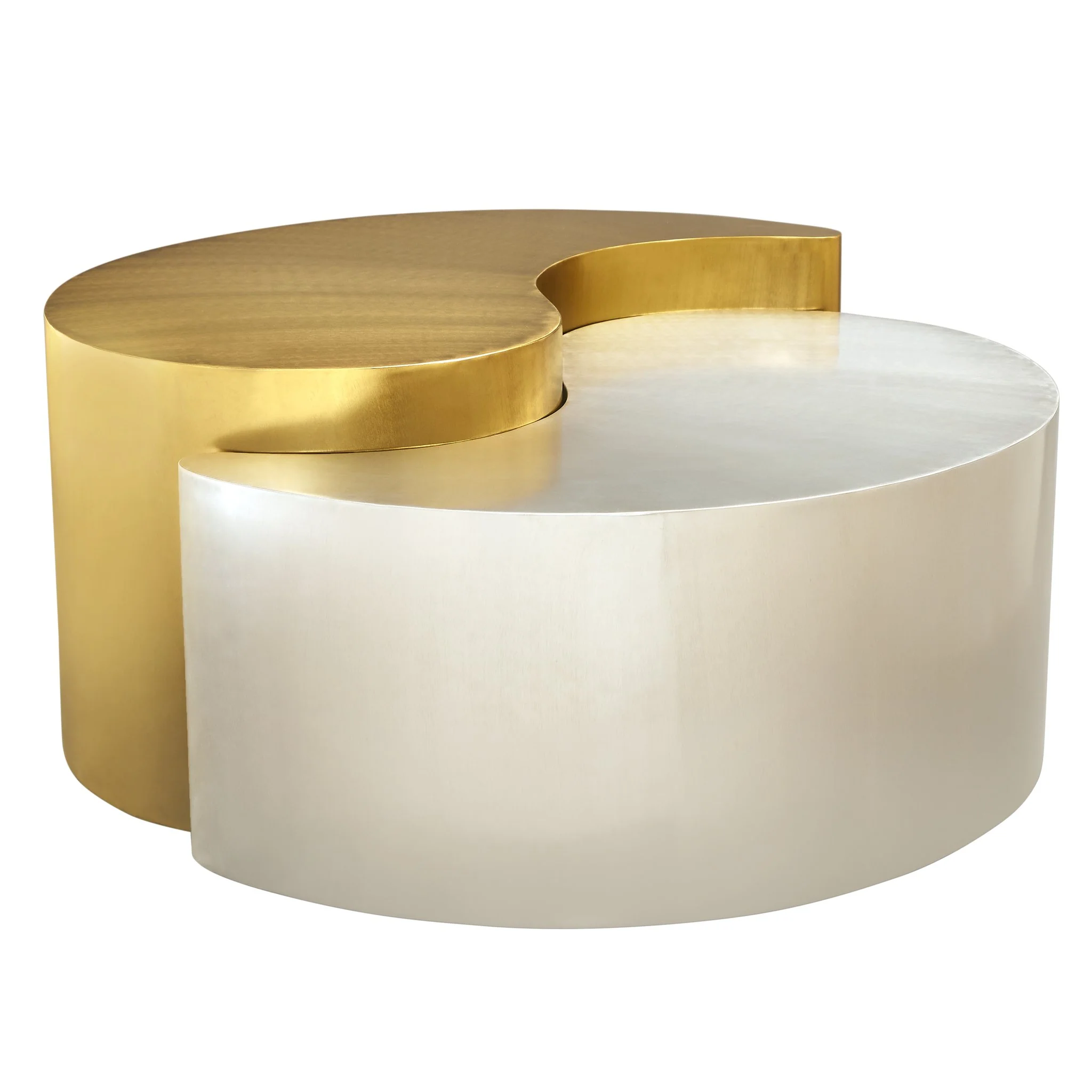Ying Yang  Coffee Table in Gold & Silver - Image 4