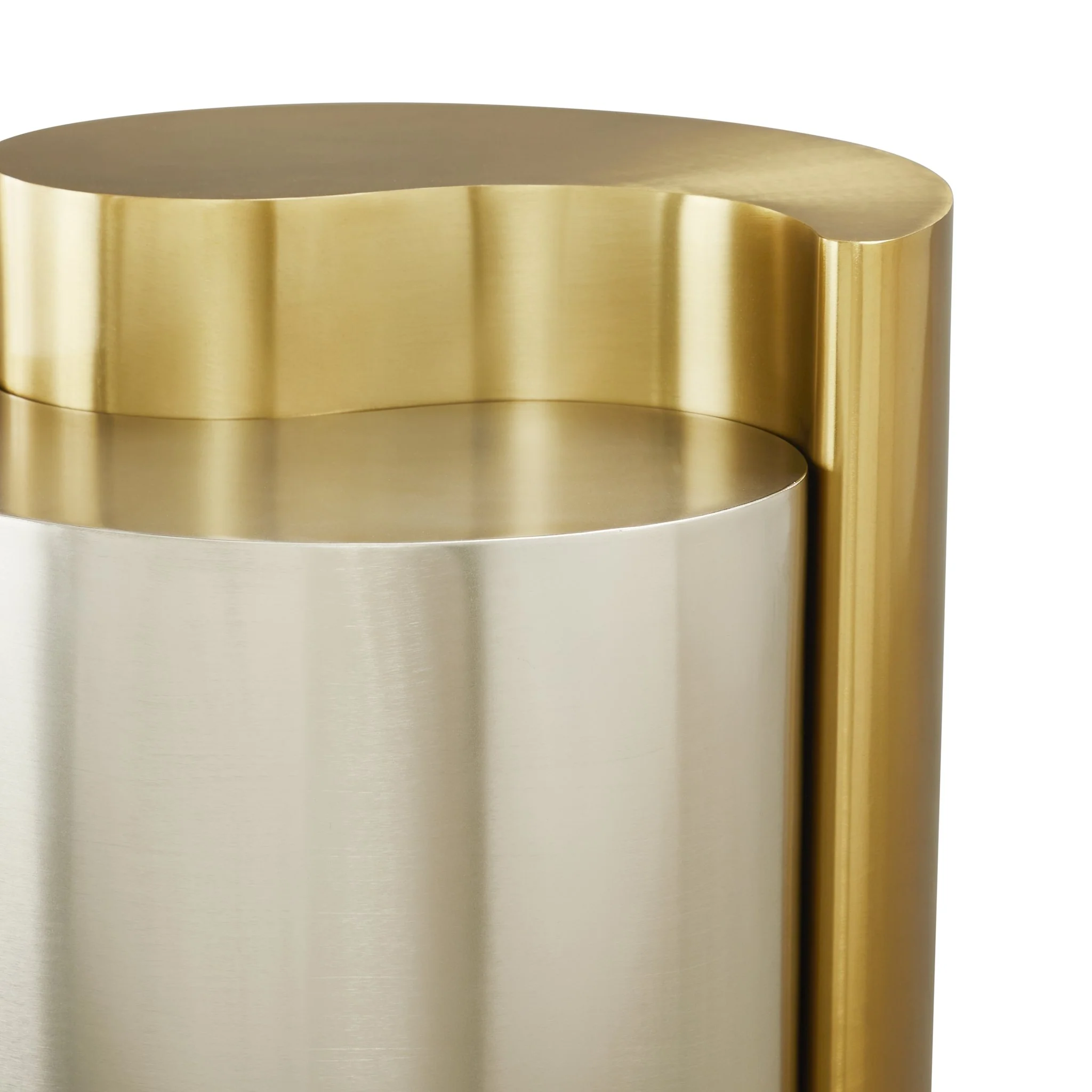 Ying Yang  End Table in Gold & Silver - Image 4