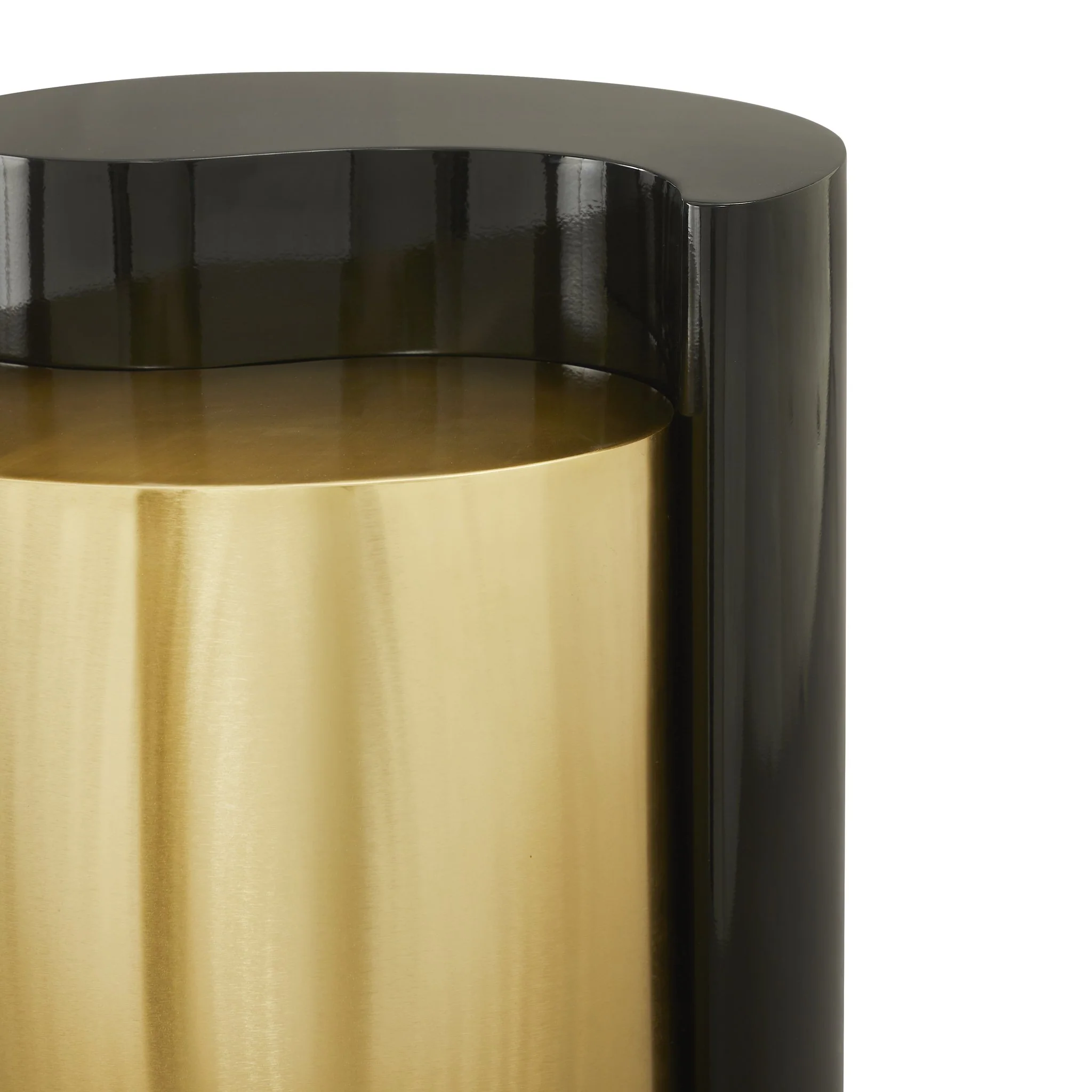 Ying Yang  End Table in Gold & Silver - Image 6