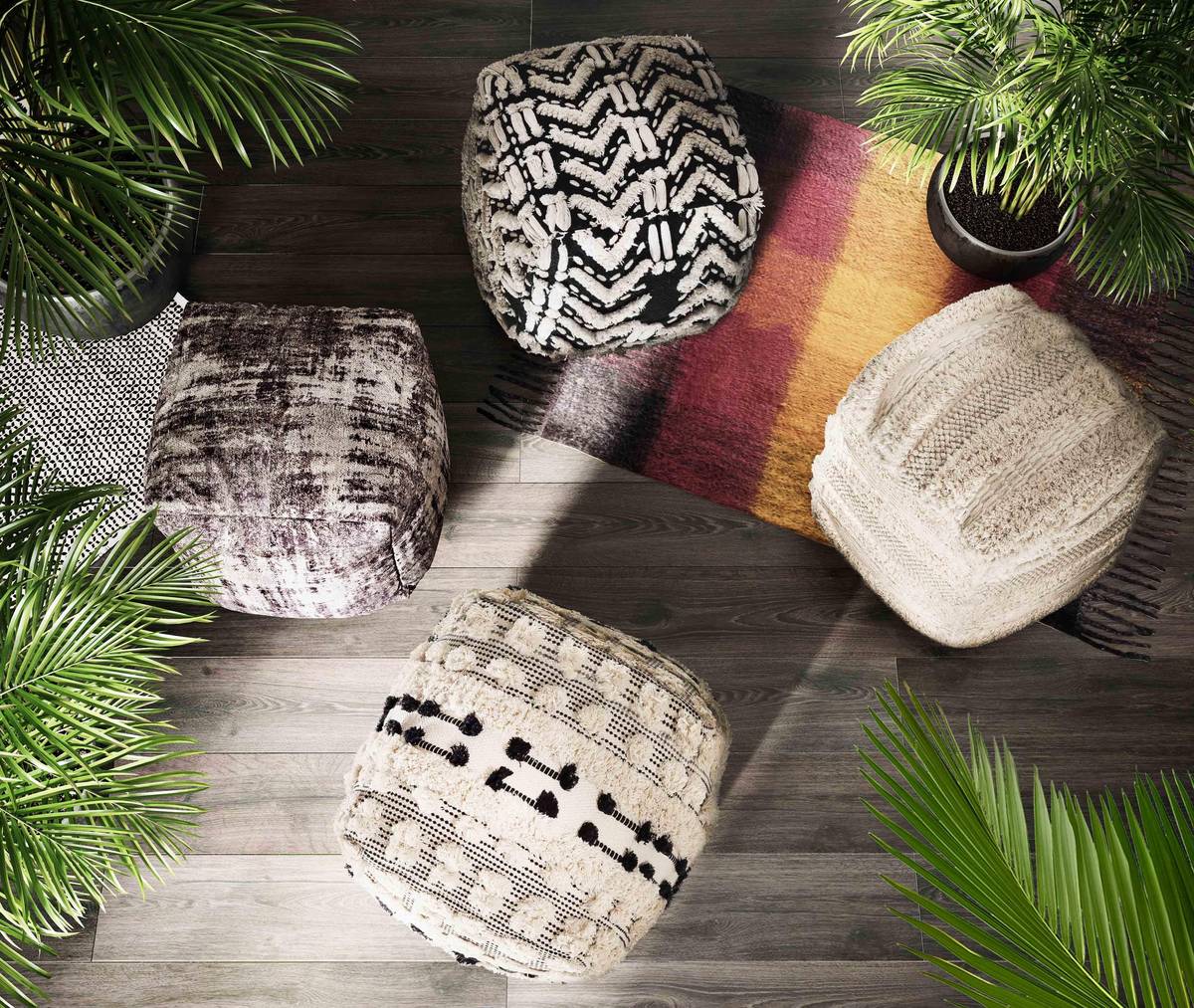 Yorba Cotton Pouf - Image 2