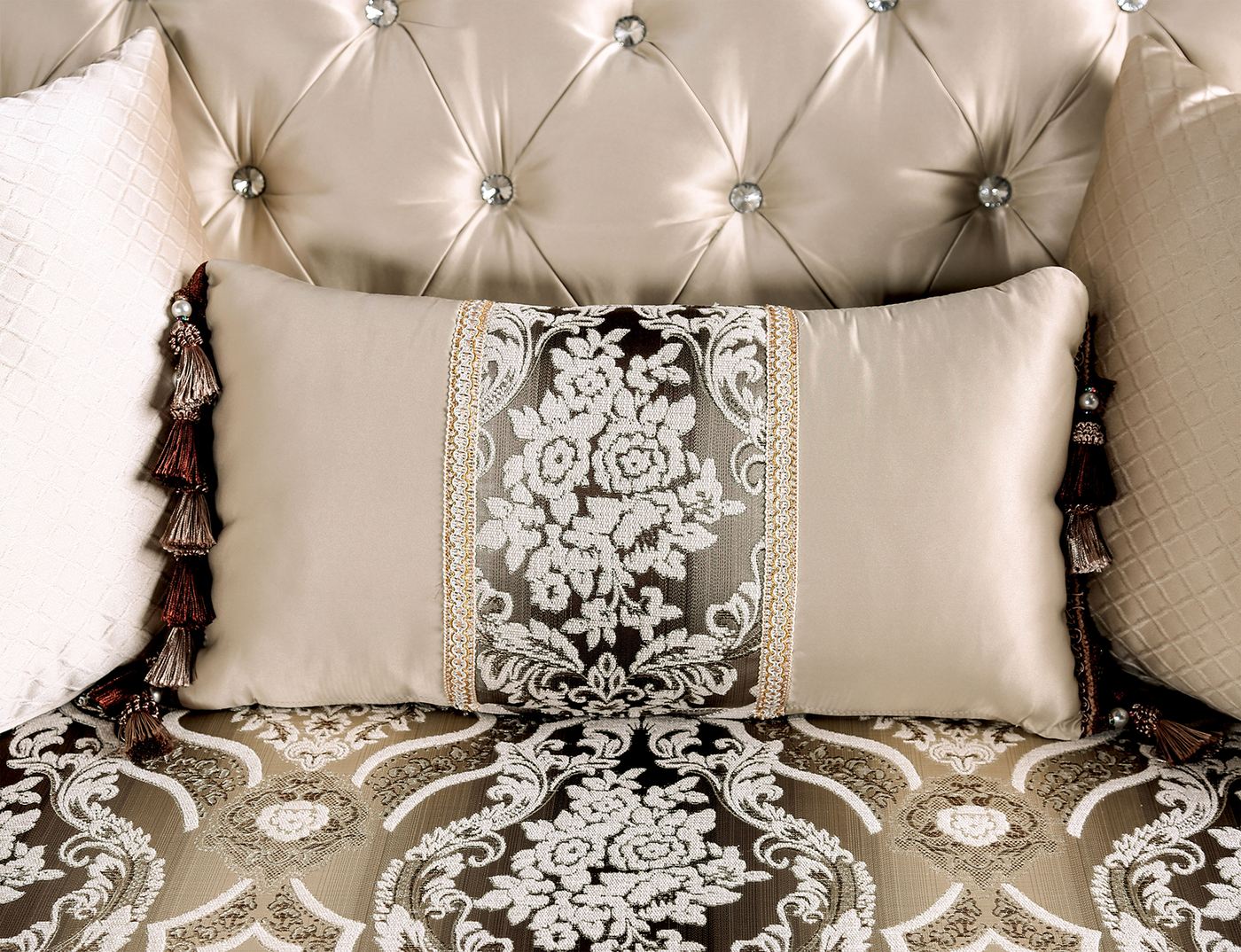 Yucatan Sofa, Dark Cherry/Beige - Image 4