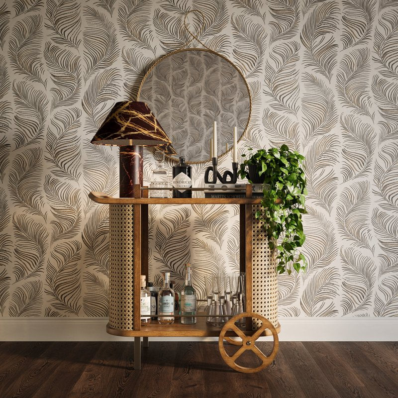 Yuma Natural Rattan Bar Cart - Image 2