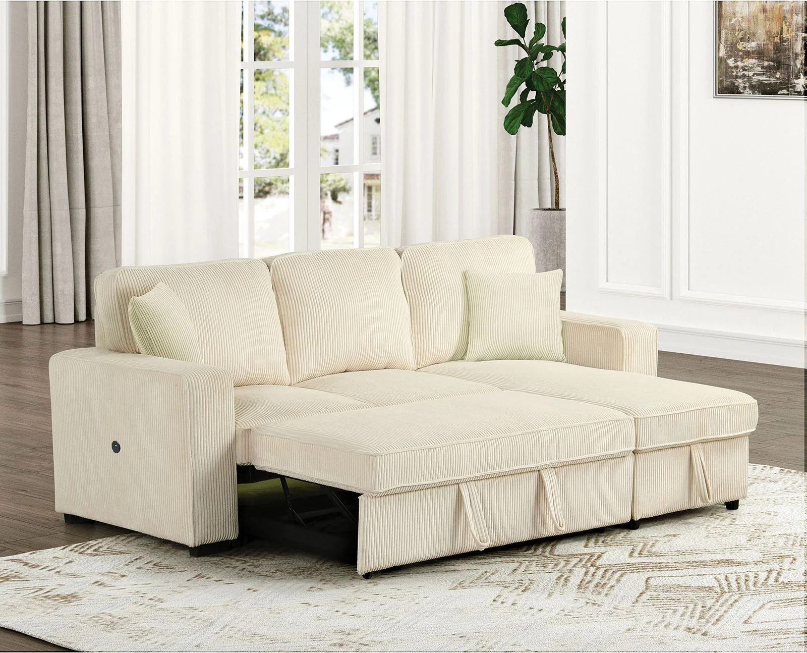 Yves Sectional, Beige - Image 2