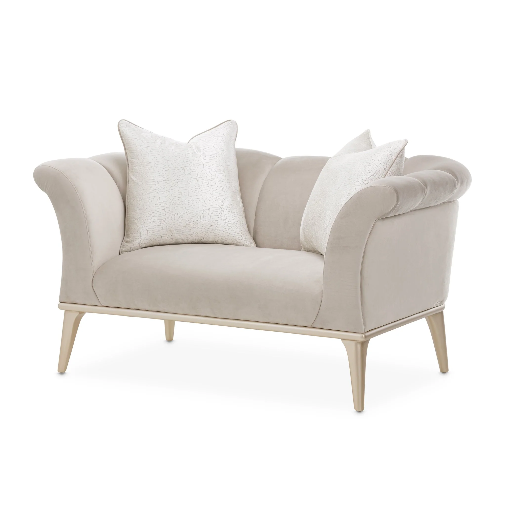Yvette Chair and a Half - Porcini/Medium Champagne - Image 15