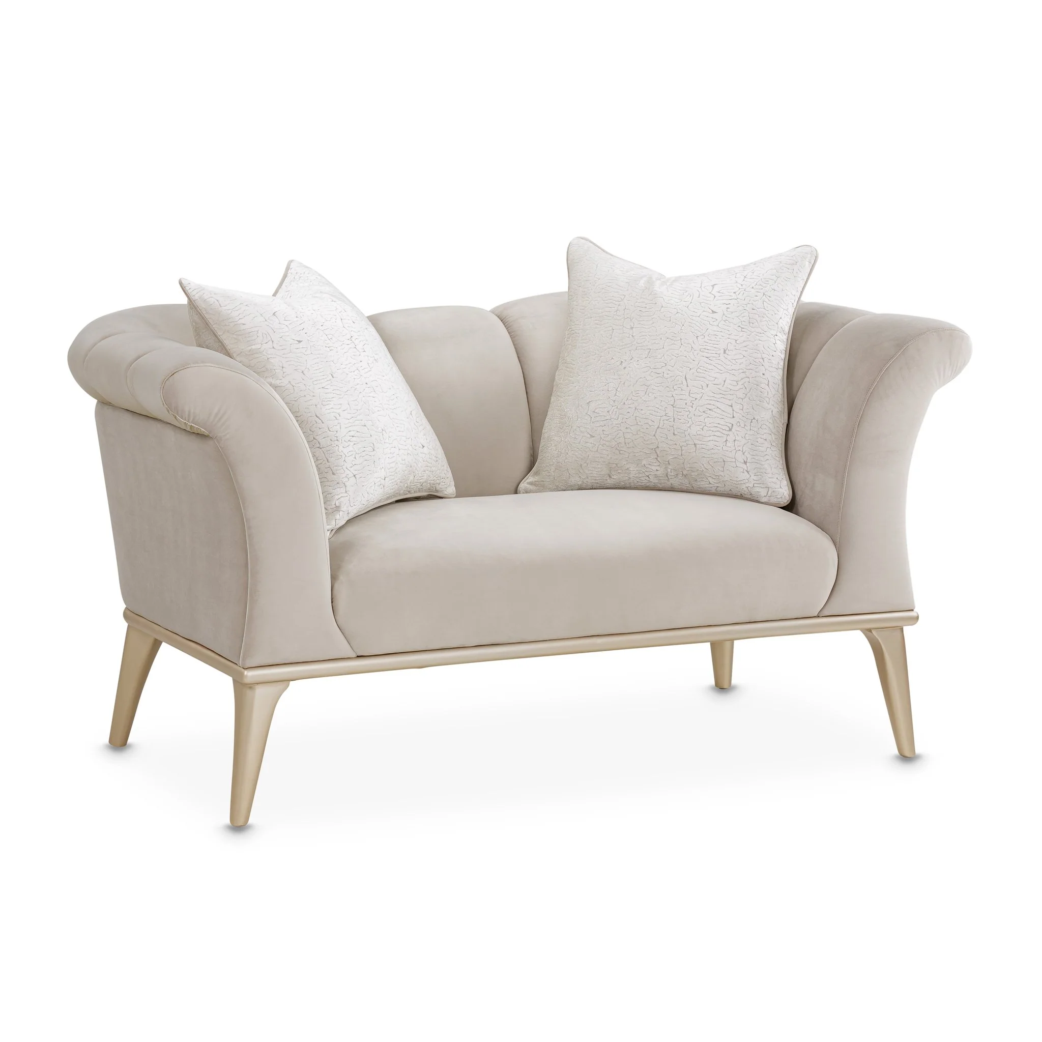 Yvette Chair and a Half - Porcini/Medium Champagne - Image 2