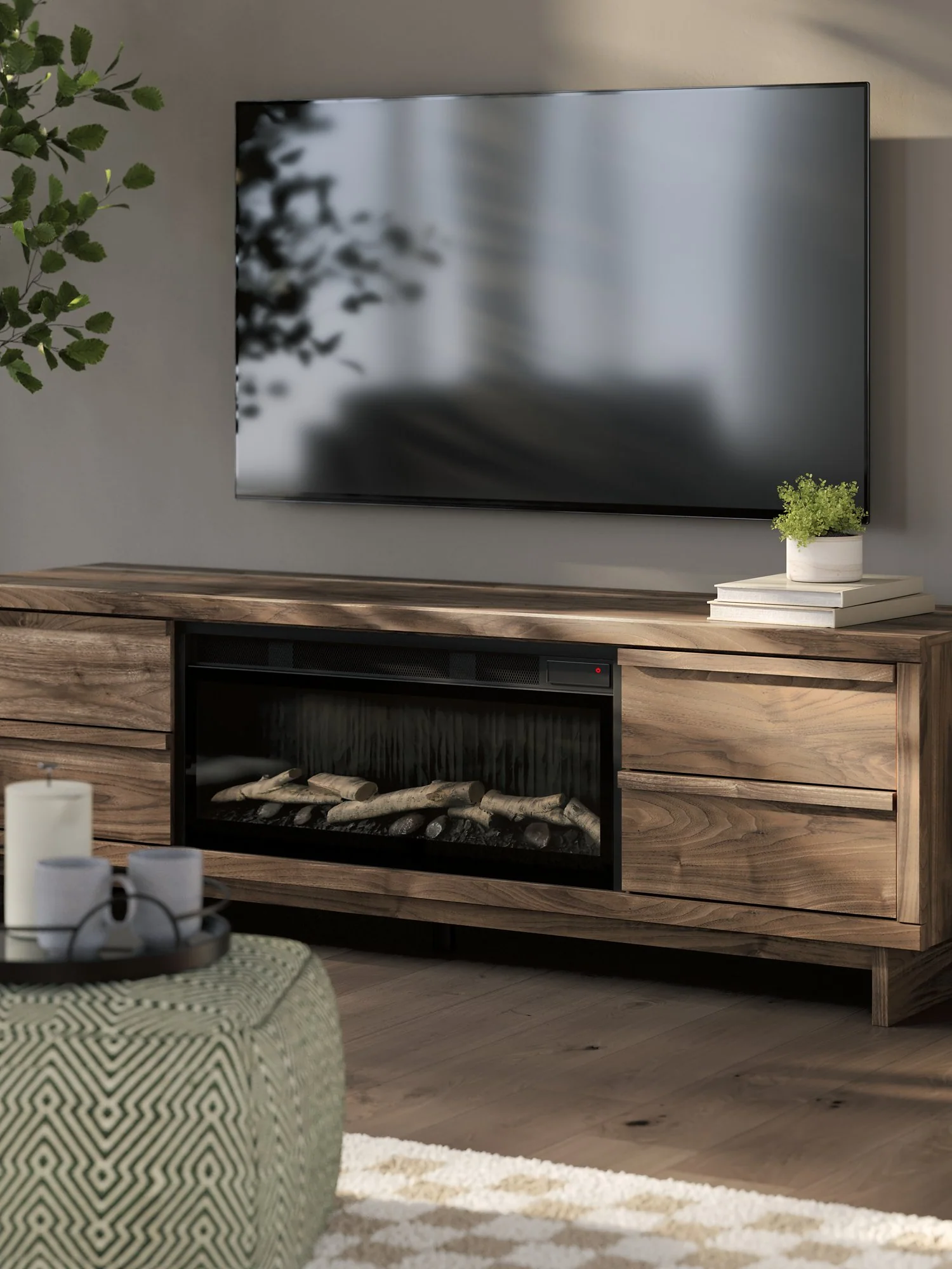 Zadilyn 72" TV Stand with Electric Fireplace - Image 31