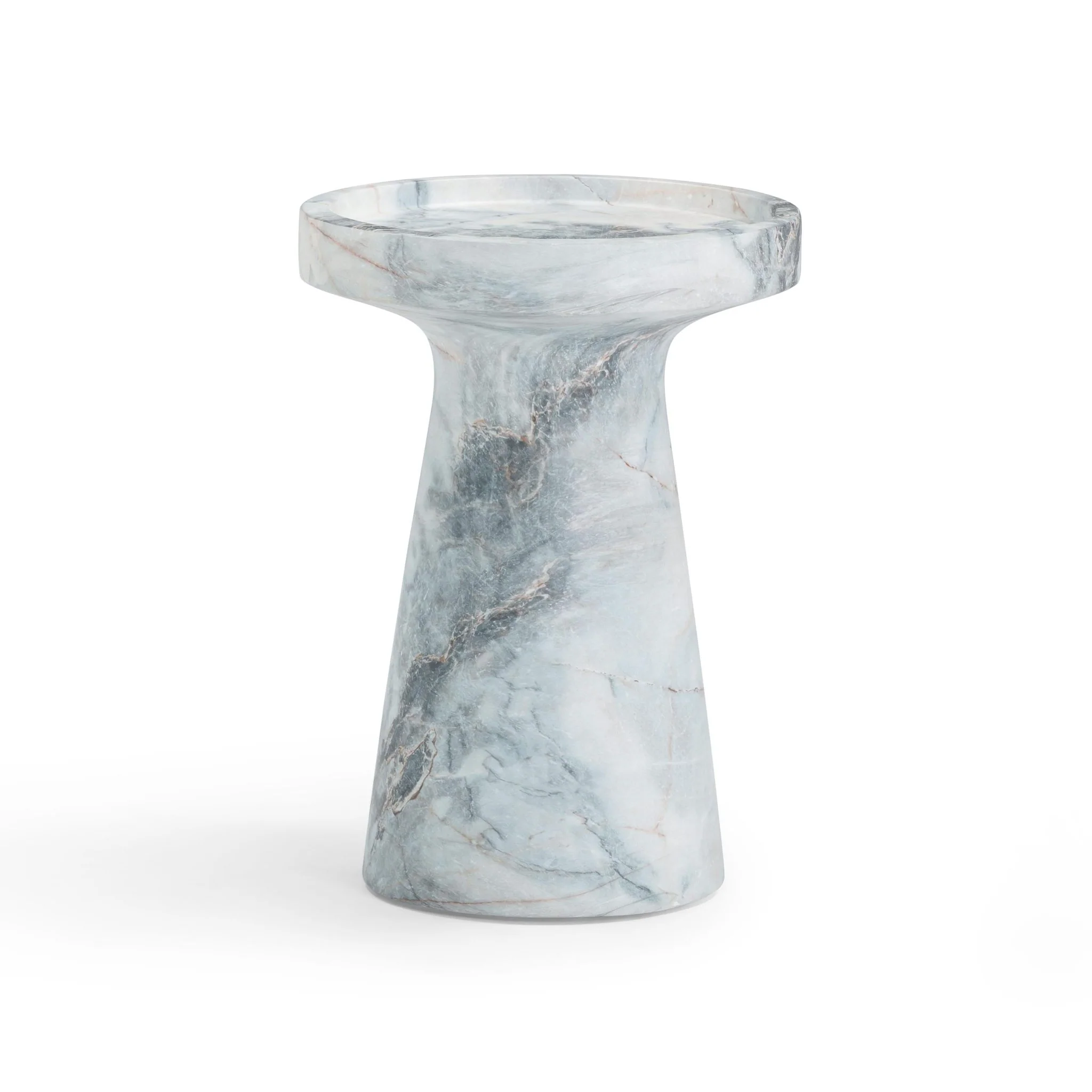 Zara Aegean Marble Indoor / Outdoor Side Table - Image 3
