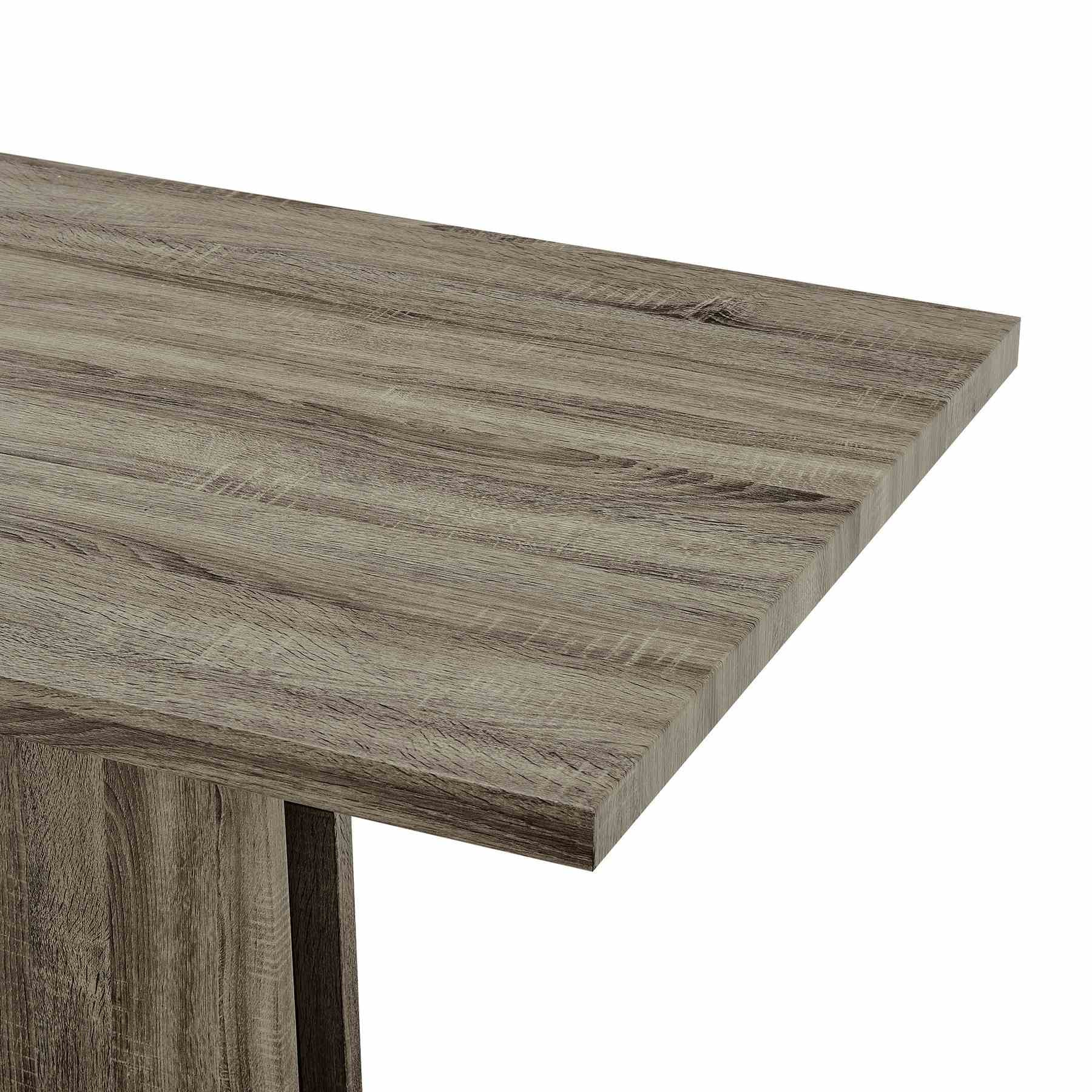 Zenith Dining Table in Walnut Wood and Brushed Stainless Steel Finish - Image 3