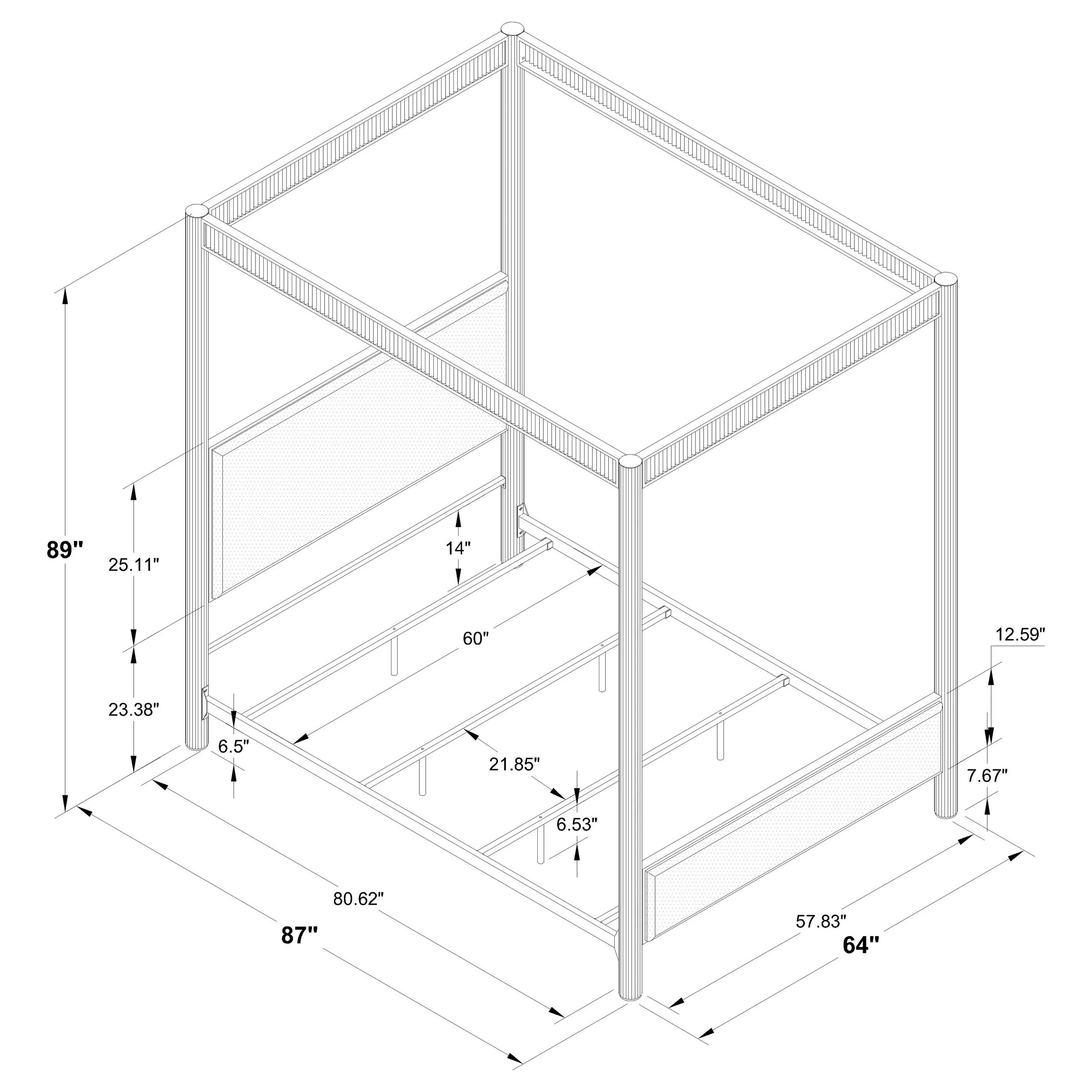 Zimmerlee Canopy Panel Bed - Image 12