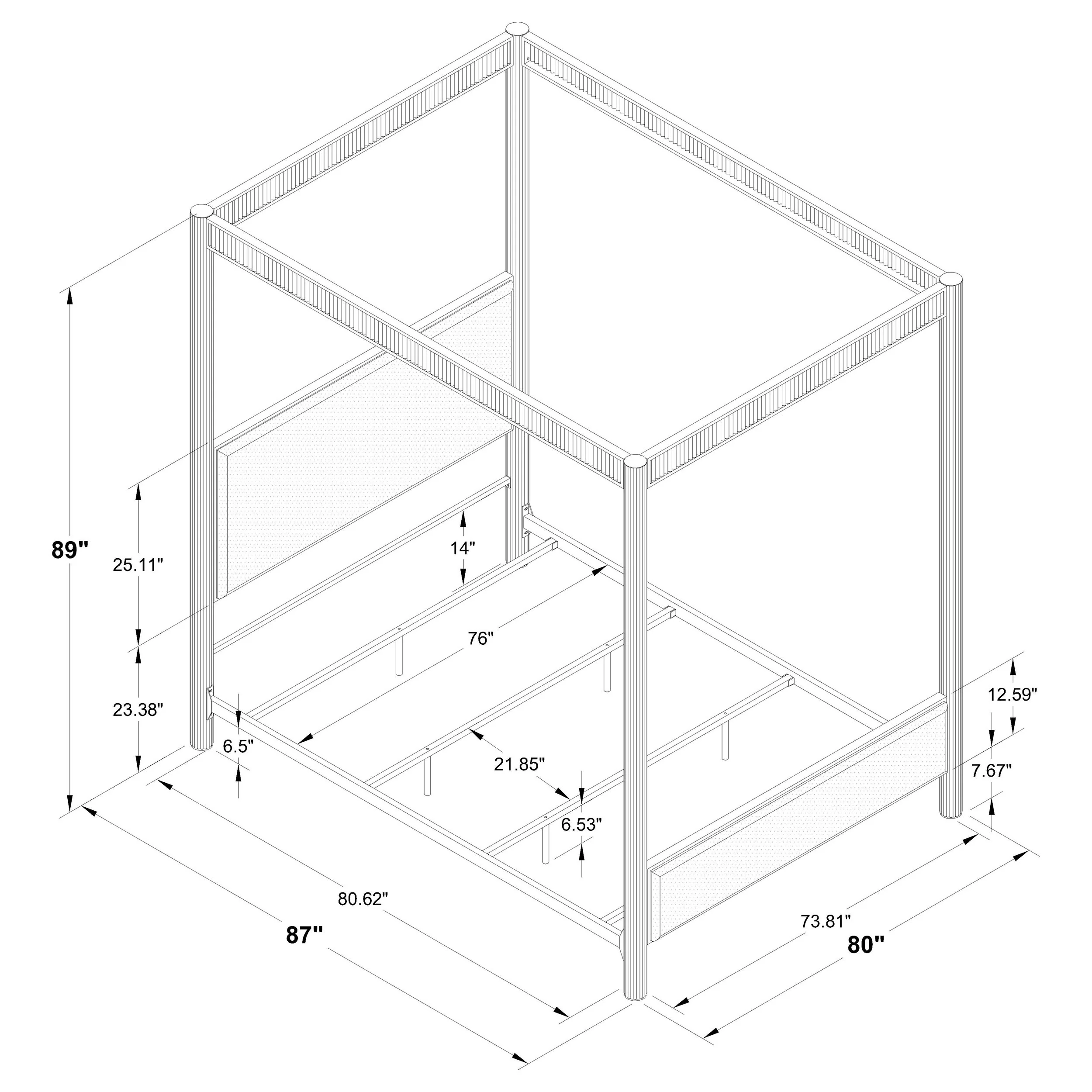 Zimmerlee Canopy Panel Bed - Image 24