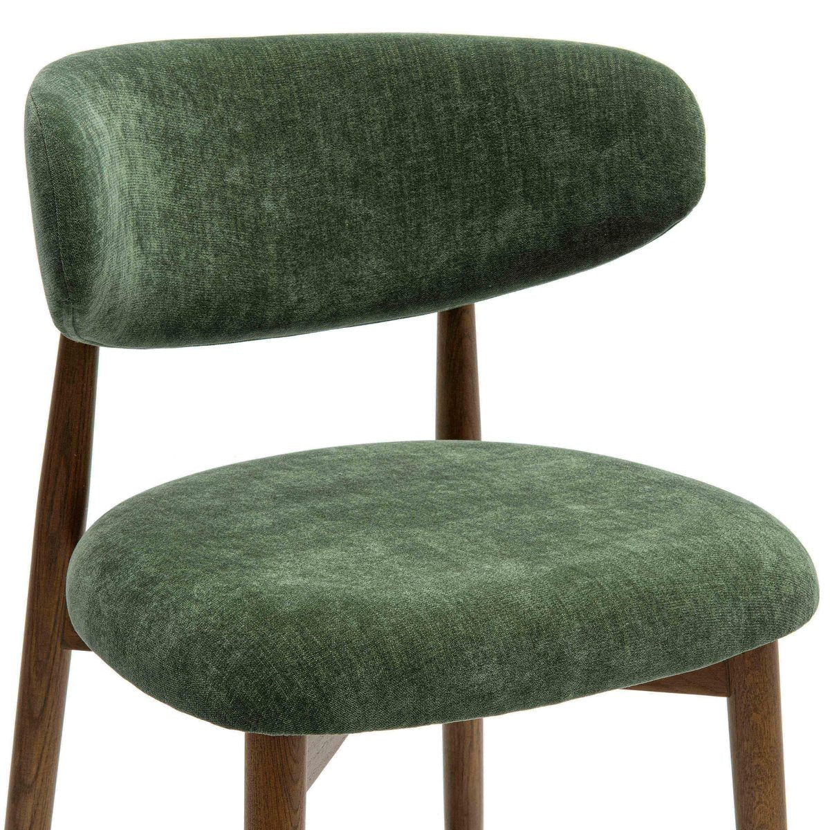 Zinea Forest Green Performance Textured Velvet Dining Chair - Image 5