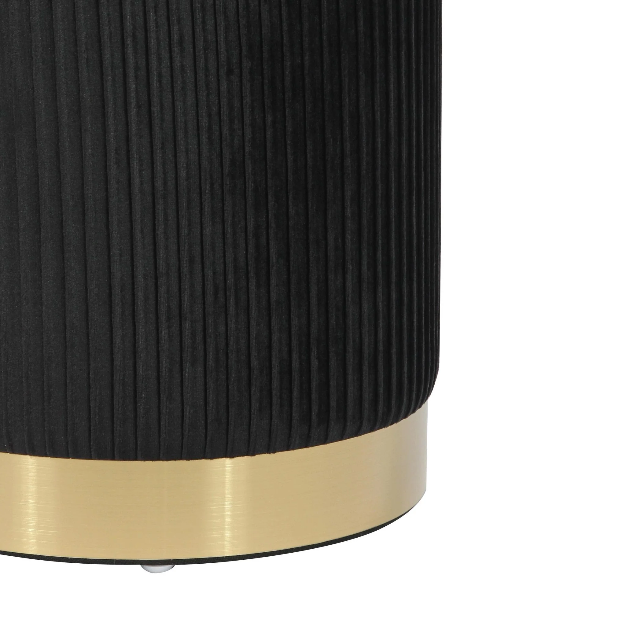 Zoe Black Velvet Storage Ottoman - Image 6
