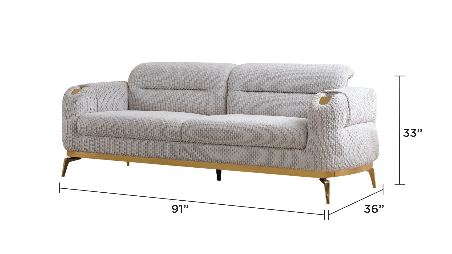 Zoe sofa Gray - Image 2
