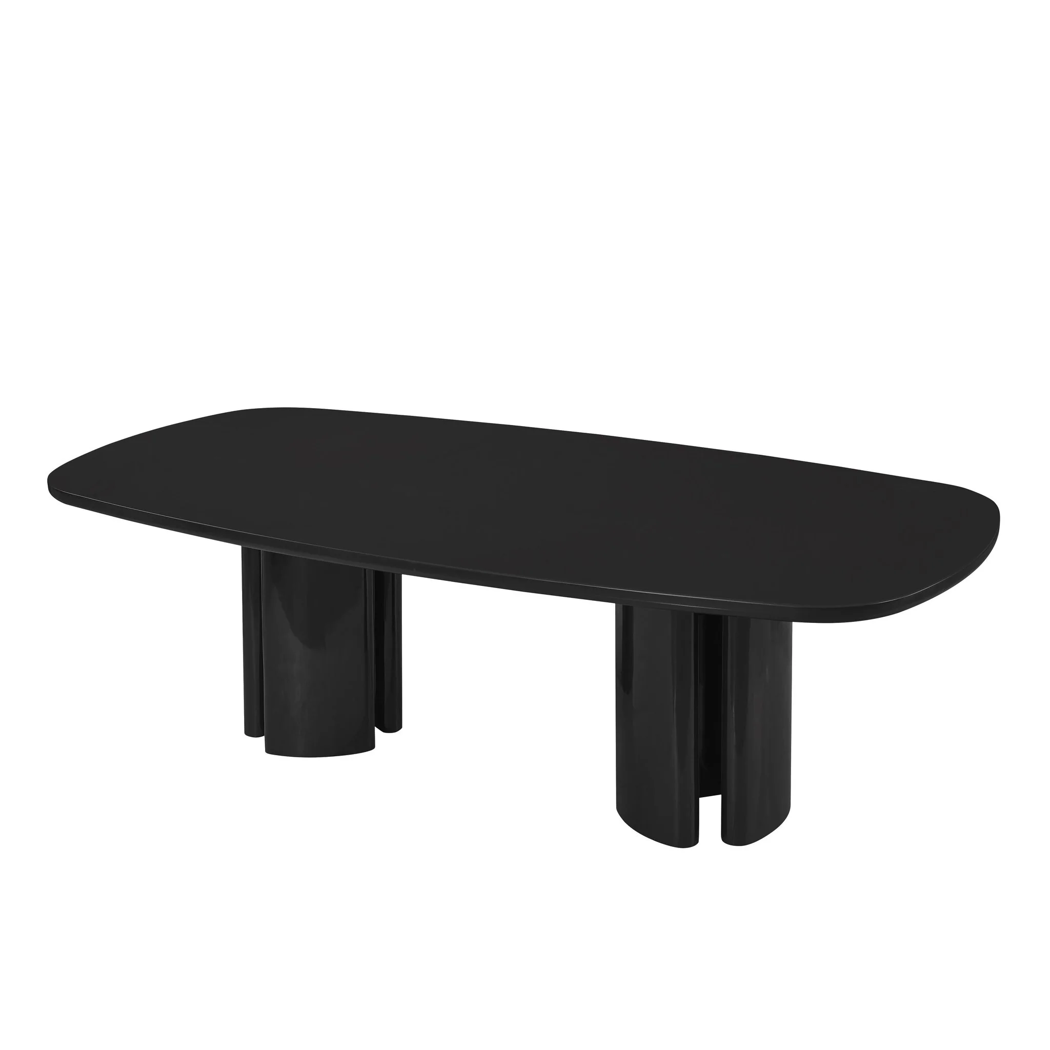 Zola Black Lacquer Oval Dining Table - Image 3