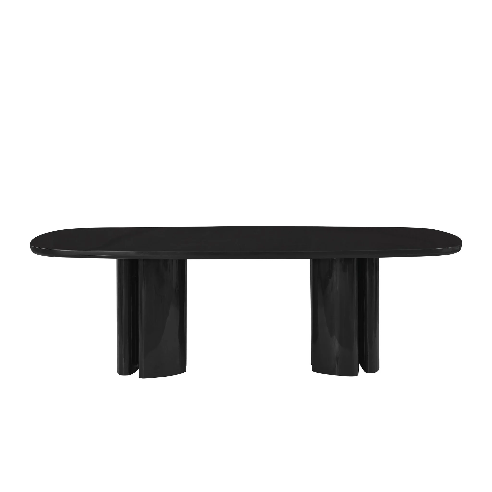 Zola Black Lacquer Oval Dining Table - Image 7
