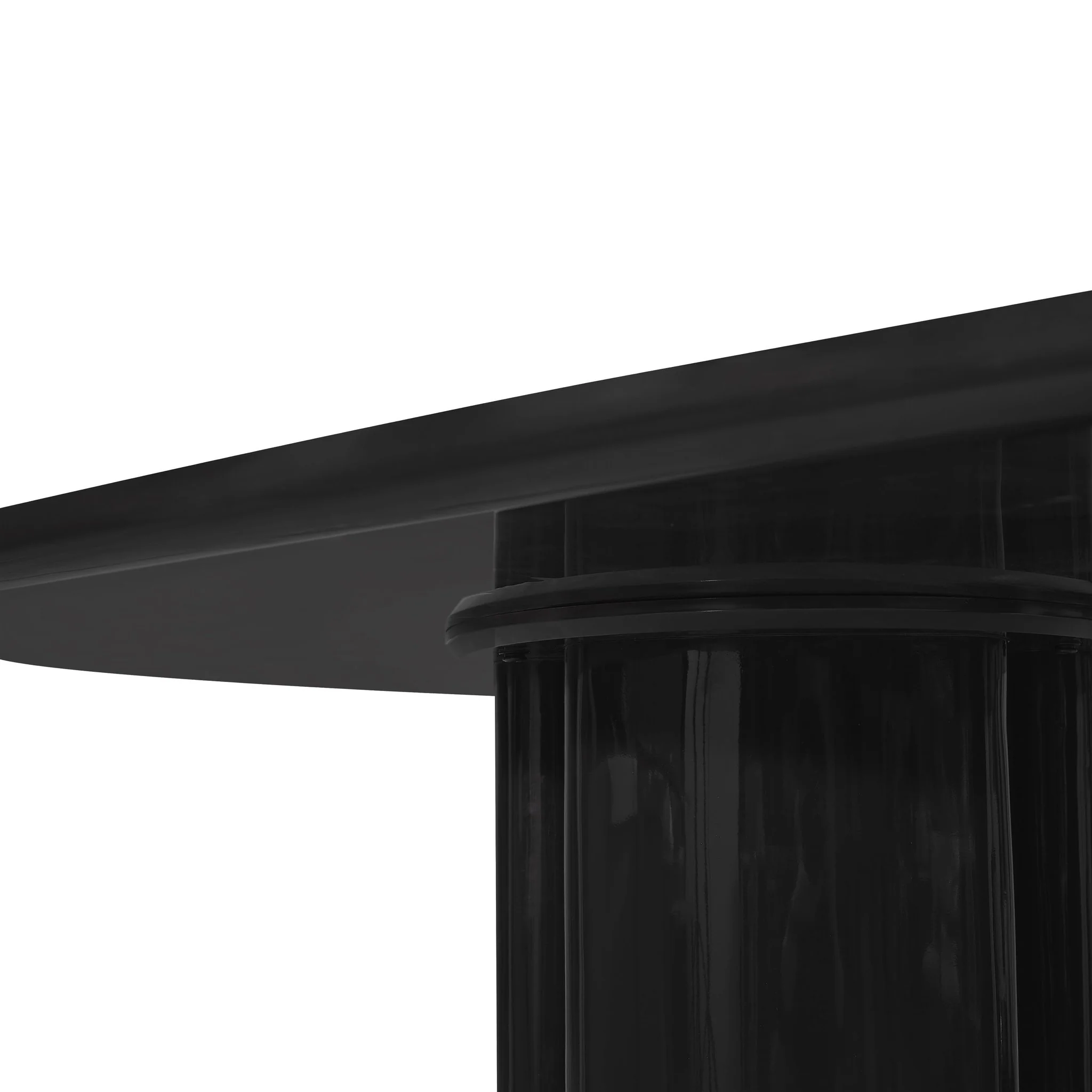 Zola Black Lacquer Oval Dining Table - Image 8