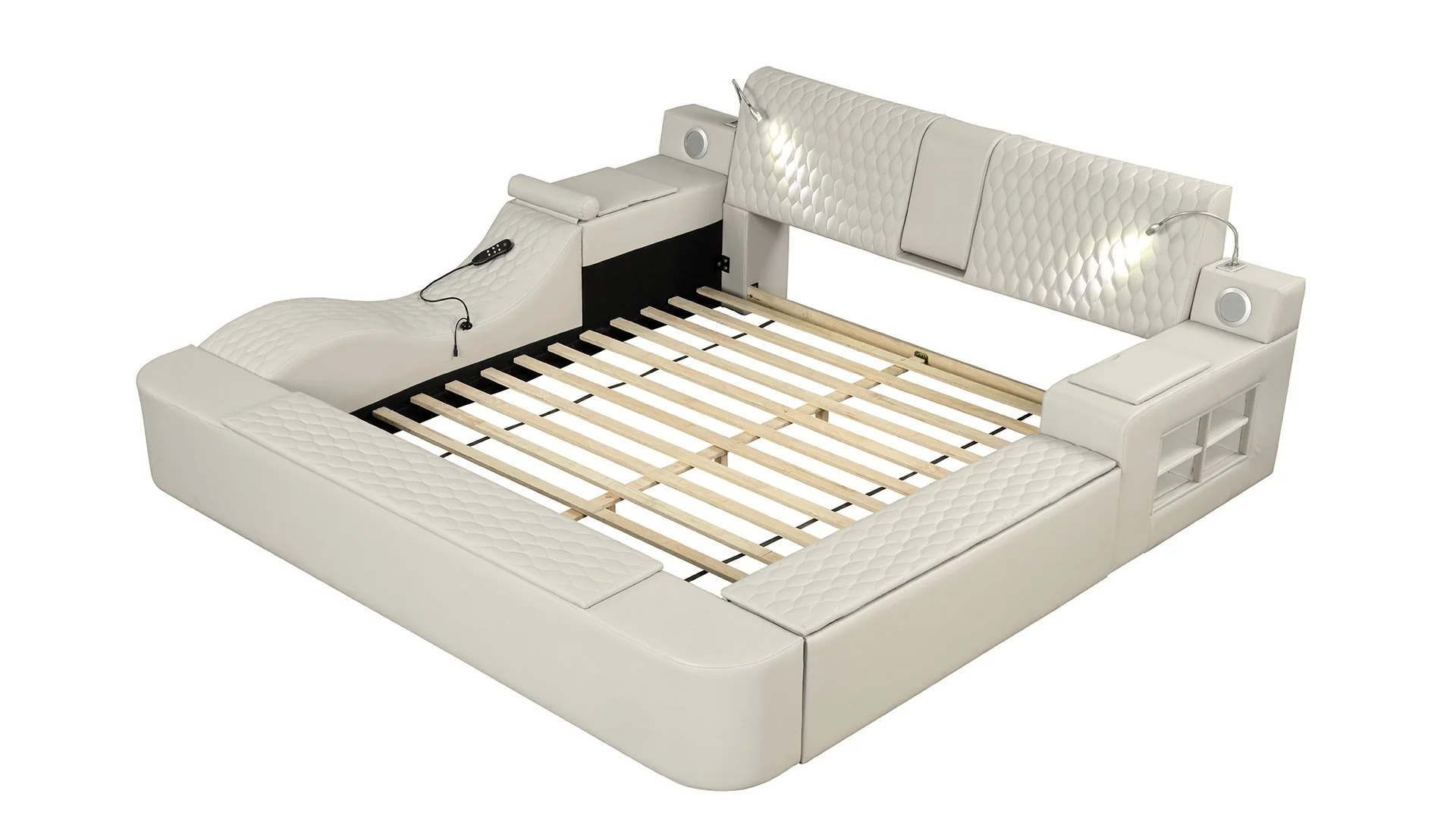 Zoya King Bed Beige - Image 6