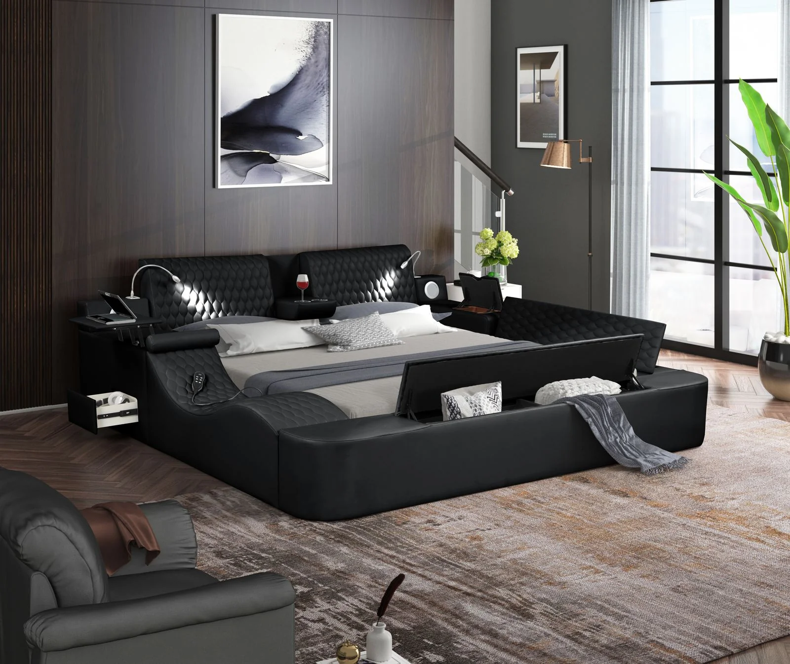 Zoya King Bed Black - Image 2