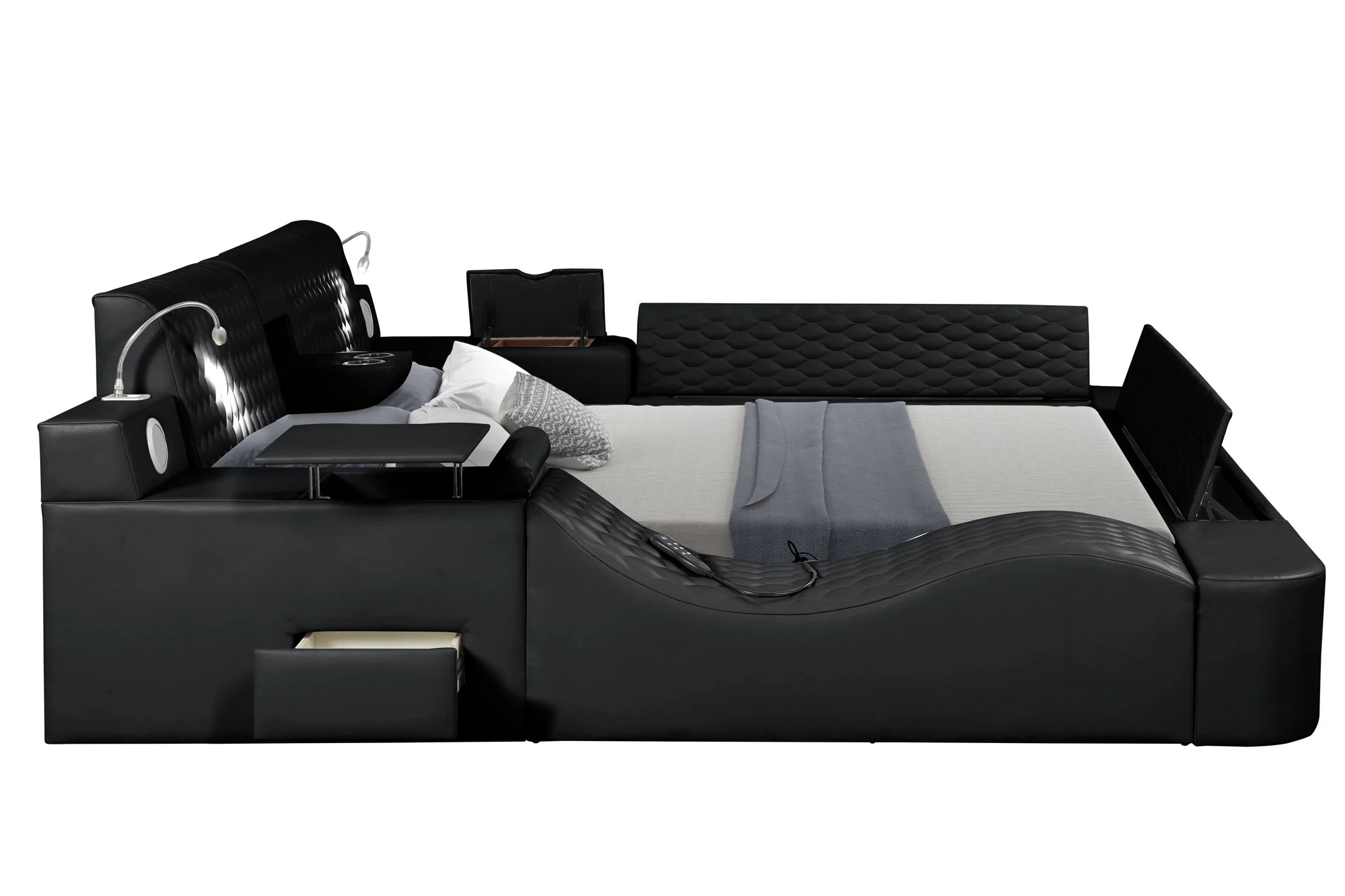Zoya King Bed Black - Image 5