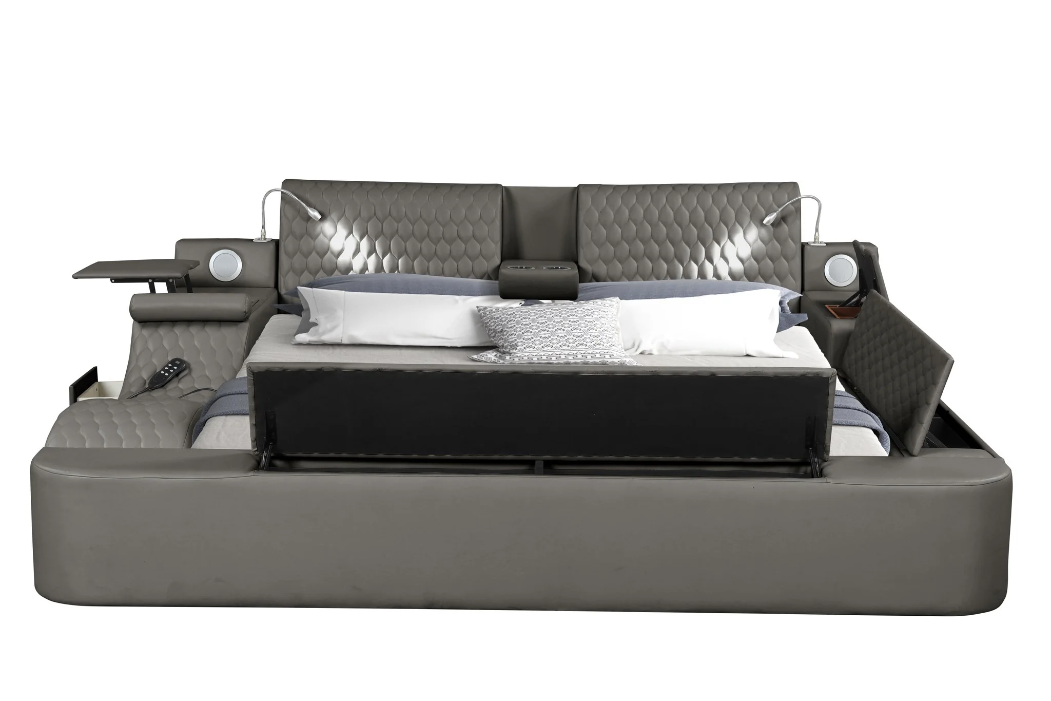 Zoya King Bed Gray - Image 3